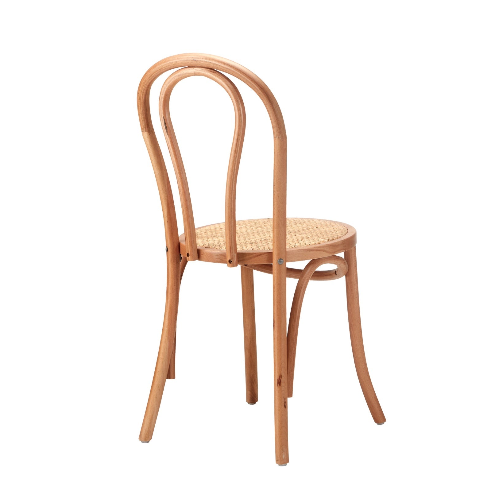 Oikiture Dining Chair Solid Wooden Chairs Ratan Seat Beige - Sunyee