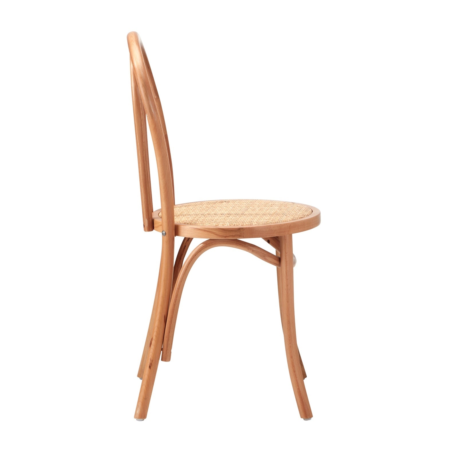 Oikiture Dining Chair Solid Wooden Chairs Ratan Seat Beige - Sunyee