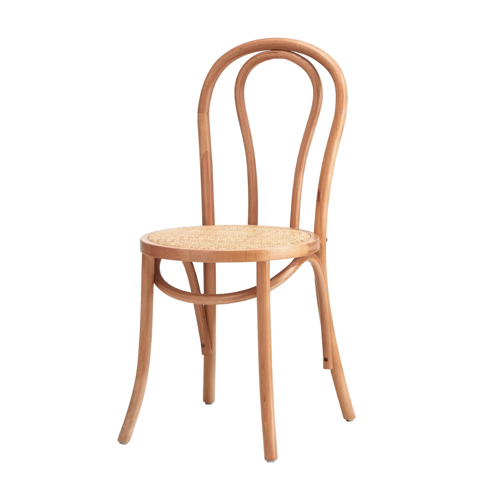Oikiture Dining Chair Solid Wooden Chairs Ratan Seat Beige - Sunyee
