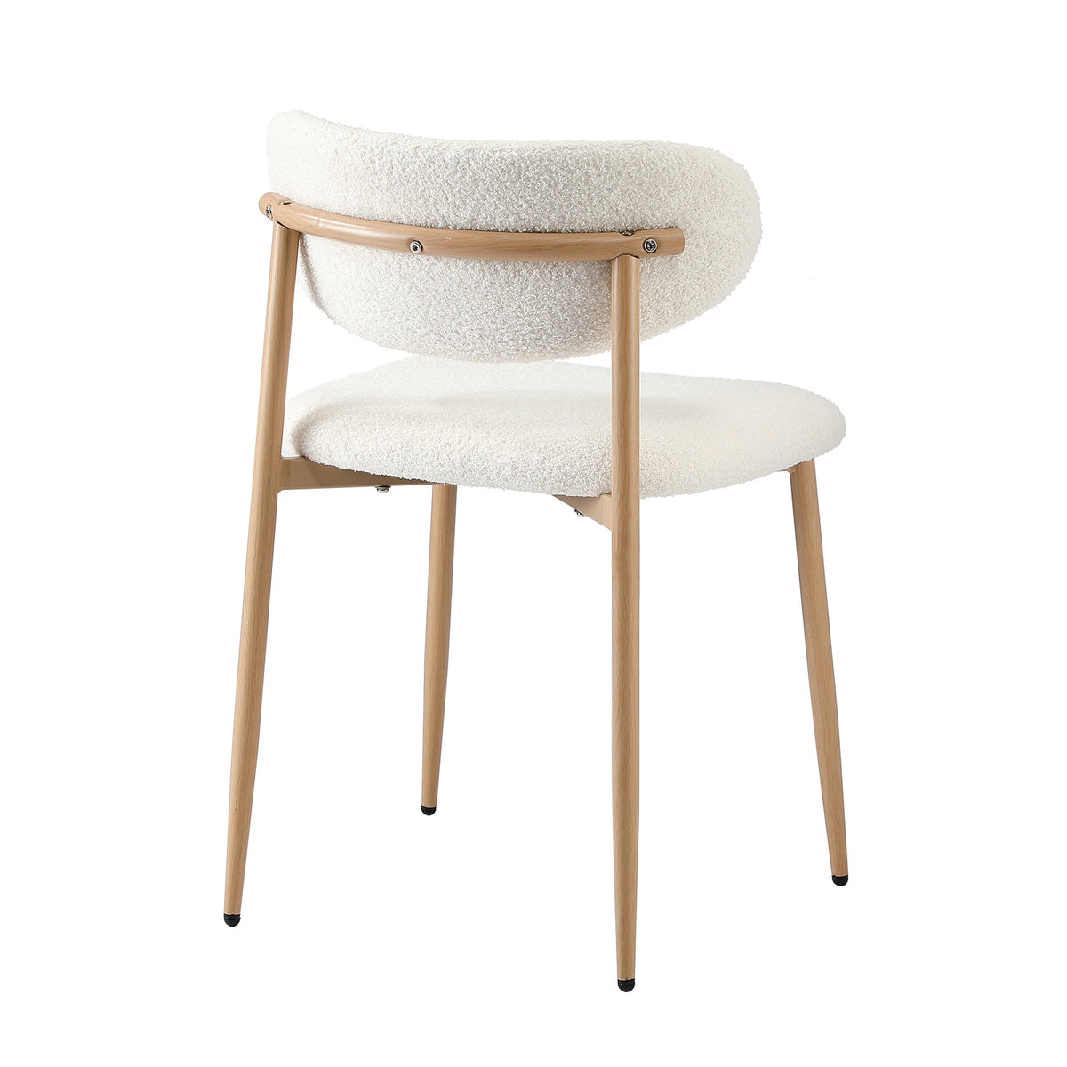 Oikiture 2x Dining Chairs Kitchen Chair Cafe Lounge Chair Boucle