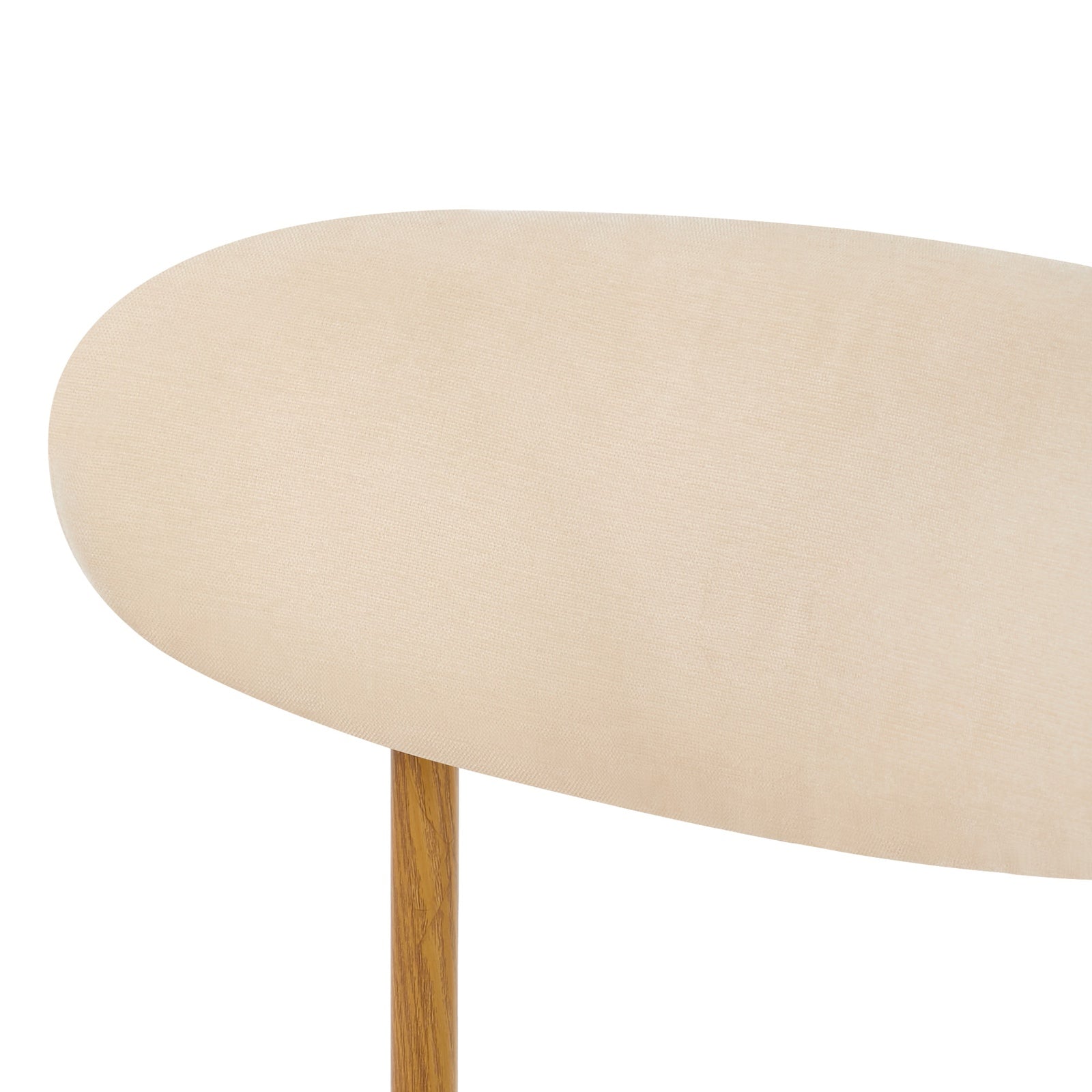 Oikiture 2x Dining Chairs Kitchen Chair Cafe Lounge Chair Boucle Beige&Natural