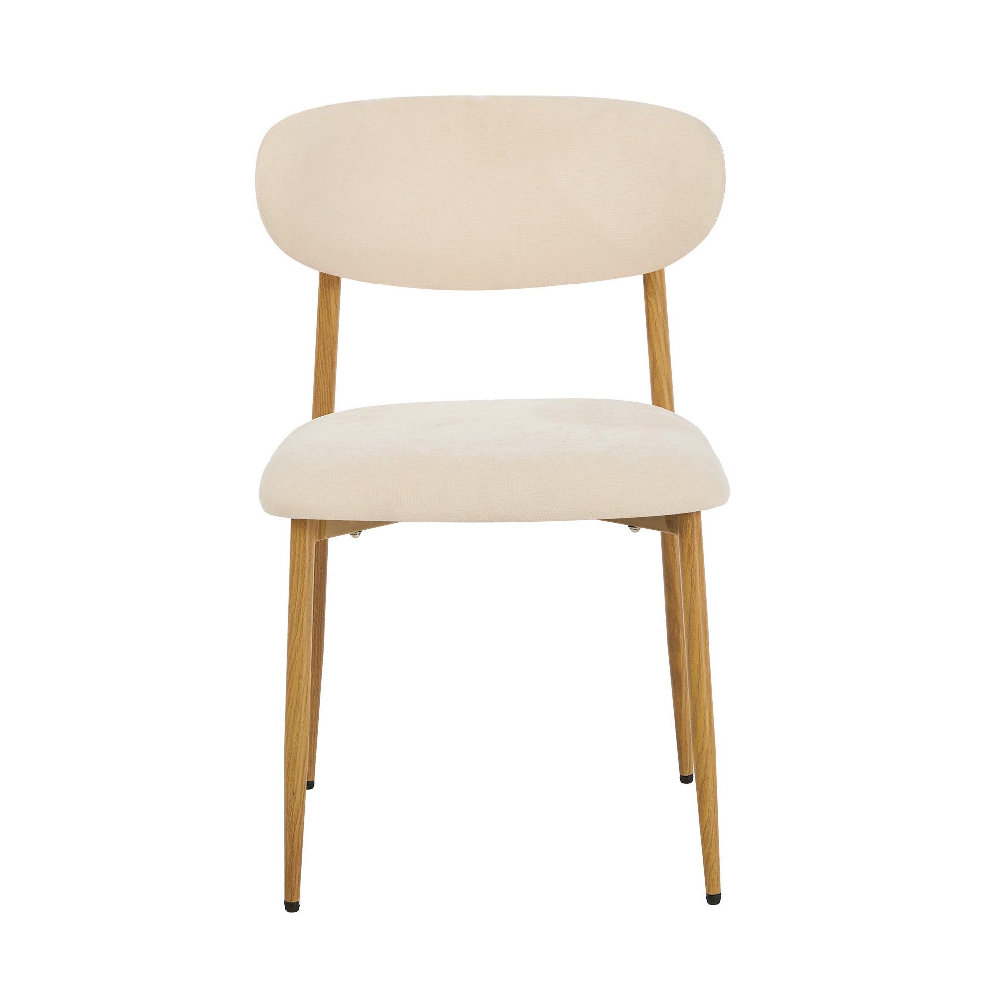 Oikiture 4x Dining Chairs Kitchen Chair Cafe Lounge Chair Boucle Beige&Natural
