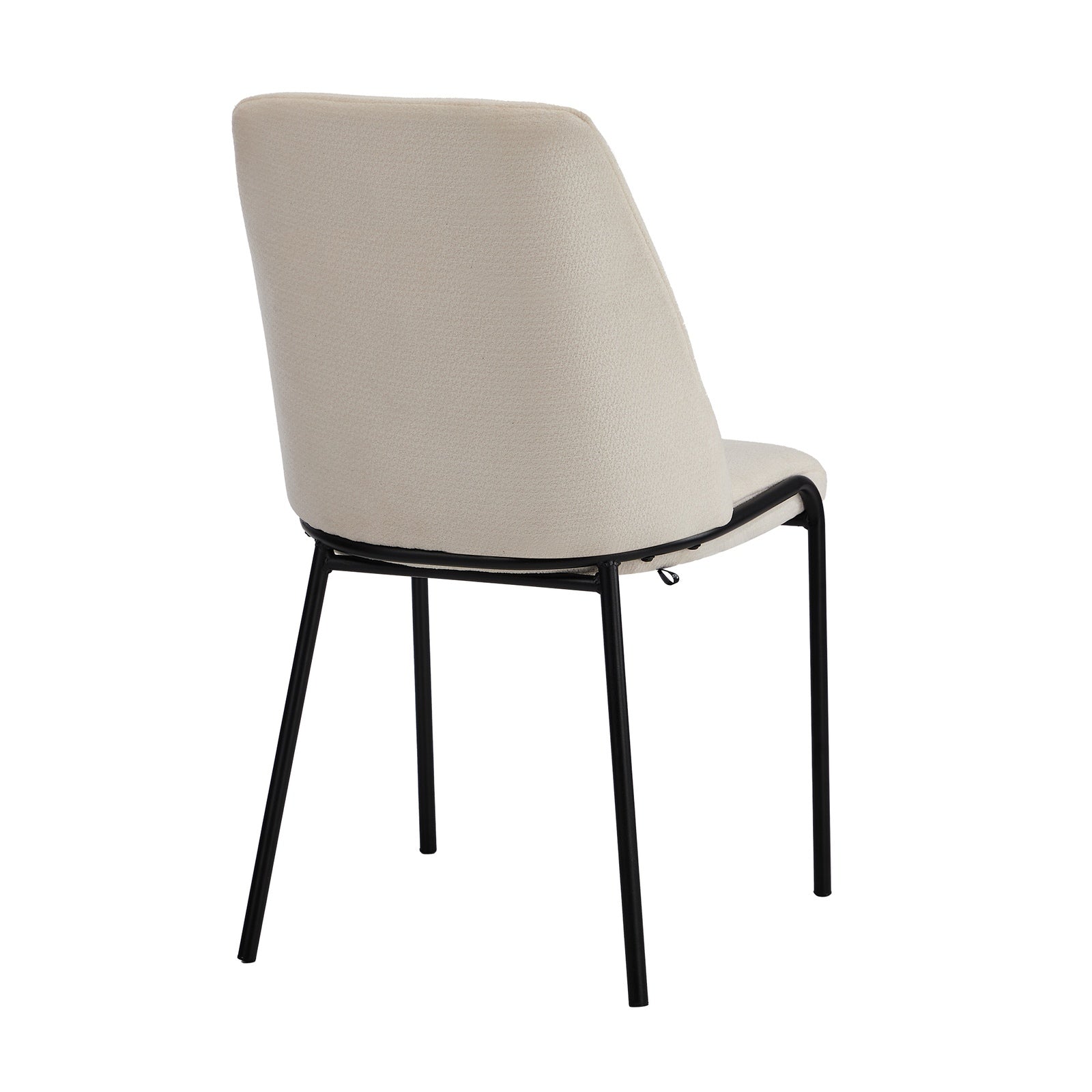 Oikiture Set of 4 Dining Chairs Chenille Fabric Kitchen Chair Padded Seat Beige - Sunyee