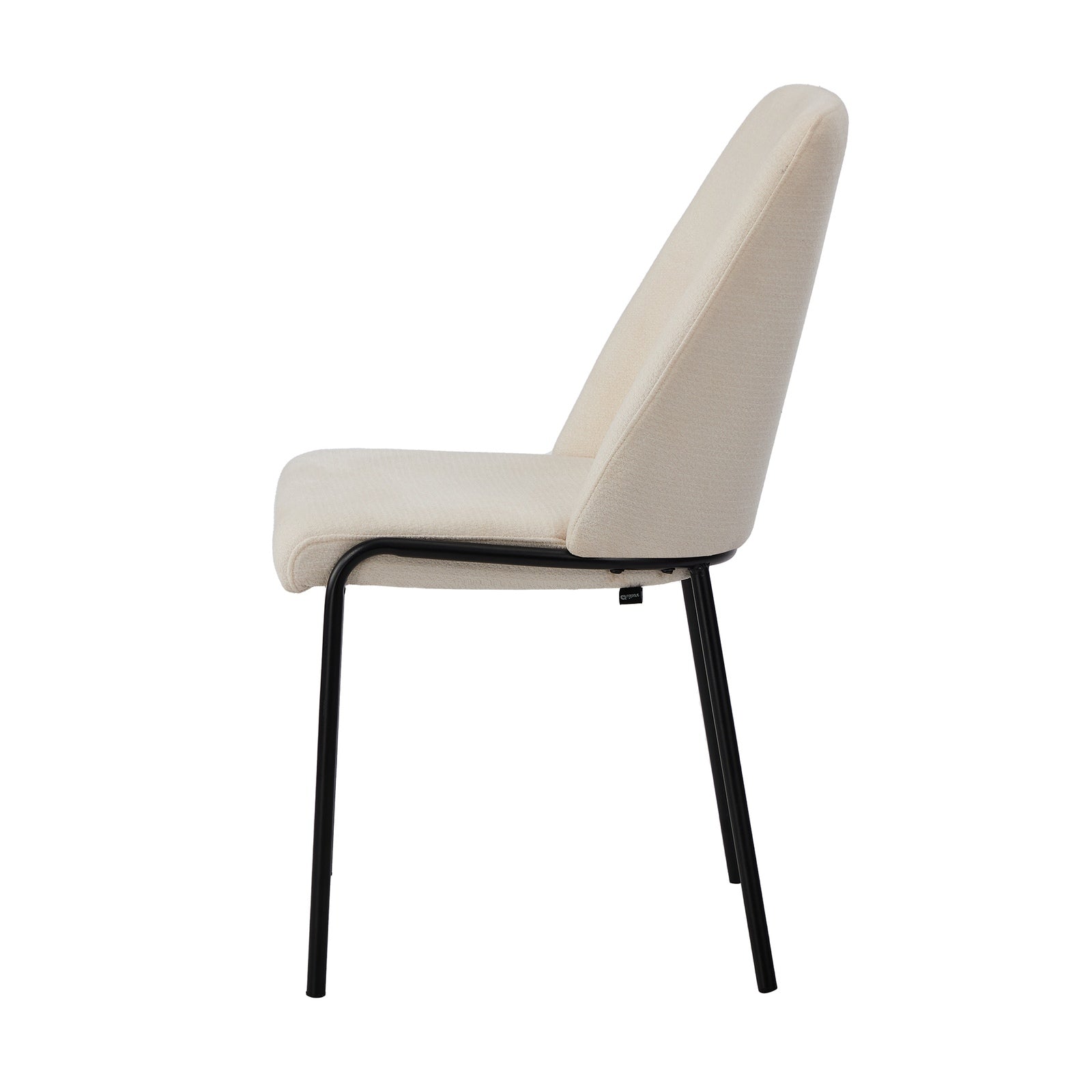 Oikiture Set of 8 Dining Chairs Chenille Fabric Kitchen Chair Padded Seat Beige - Sunyee