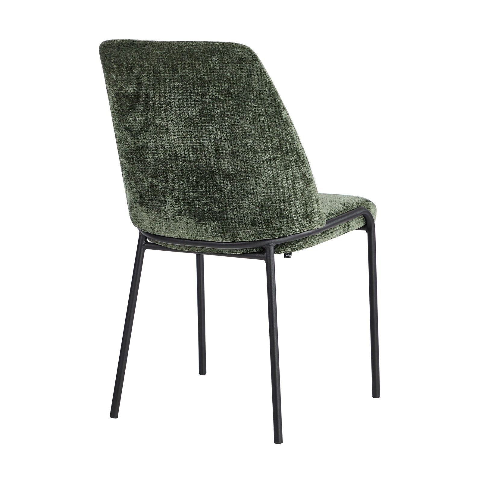 Oikiture Set of 4 Dining Chairs Chenille Fabric Kitchen Chair Padded Seat Green - Sunyee