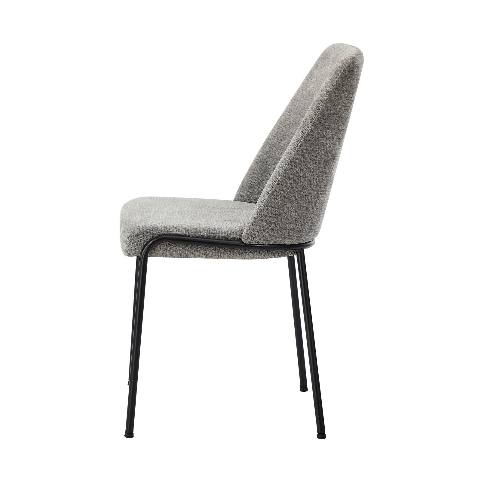 Oikiture Set of 2 Dining Chairs Chenille Fabric Kitchen Chair Padded Seat Beige - Sunyee