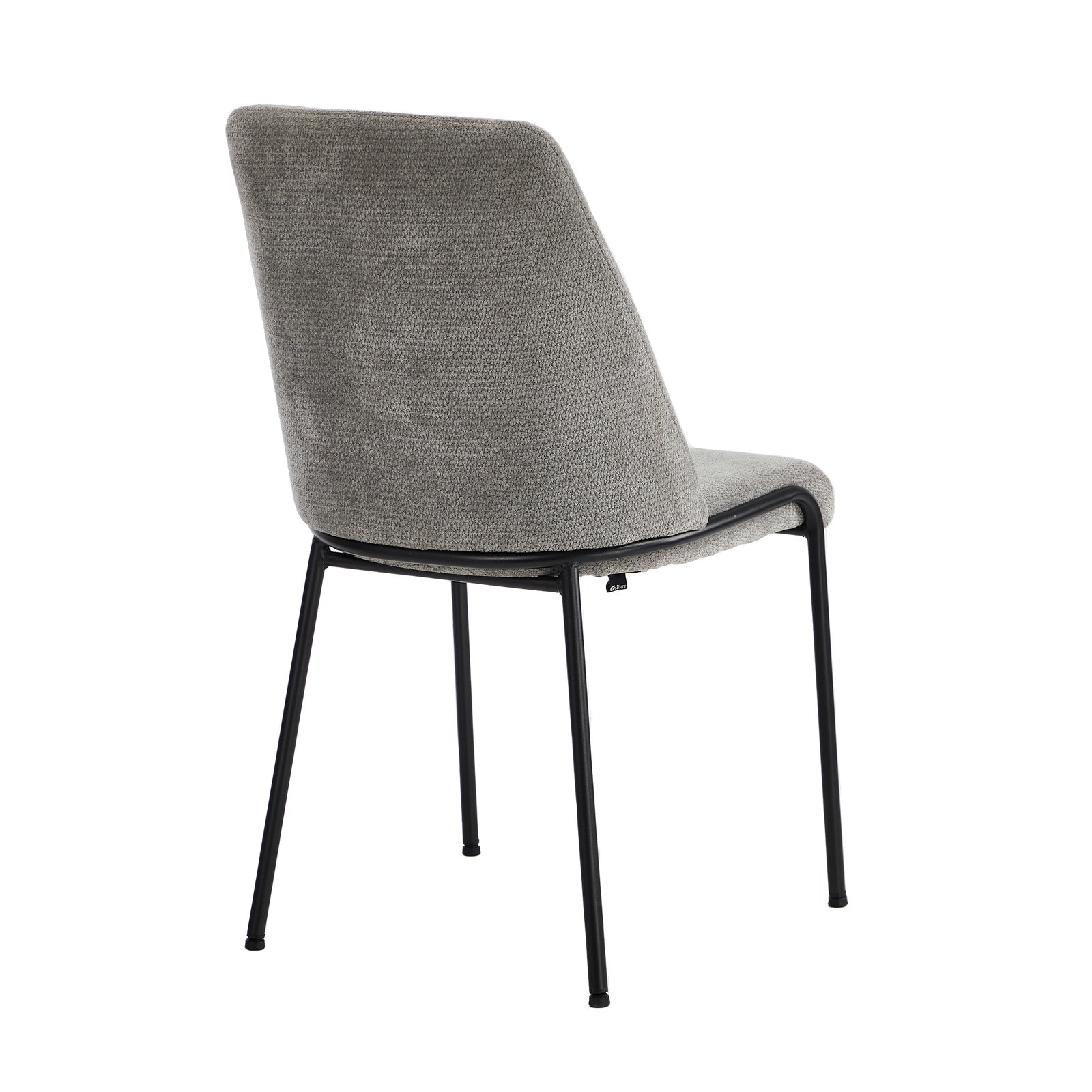 Oikiture Set of 6 Dining Chairs Chenille Fabric Kitchen Chair Padded Seat Grey - Sunyee