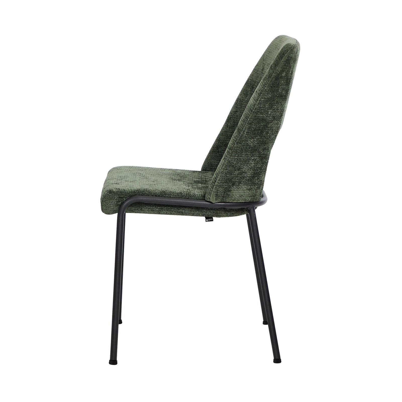 Oikiture 2x Dining Chairs Chenille Fabric Kitchen Side Chair Green - Sunyee