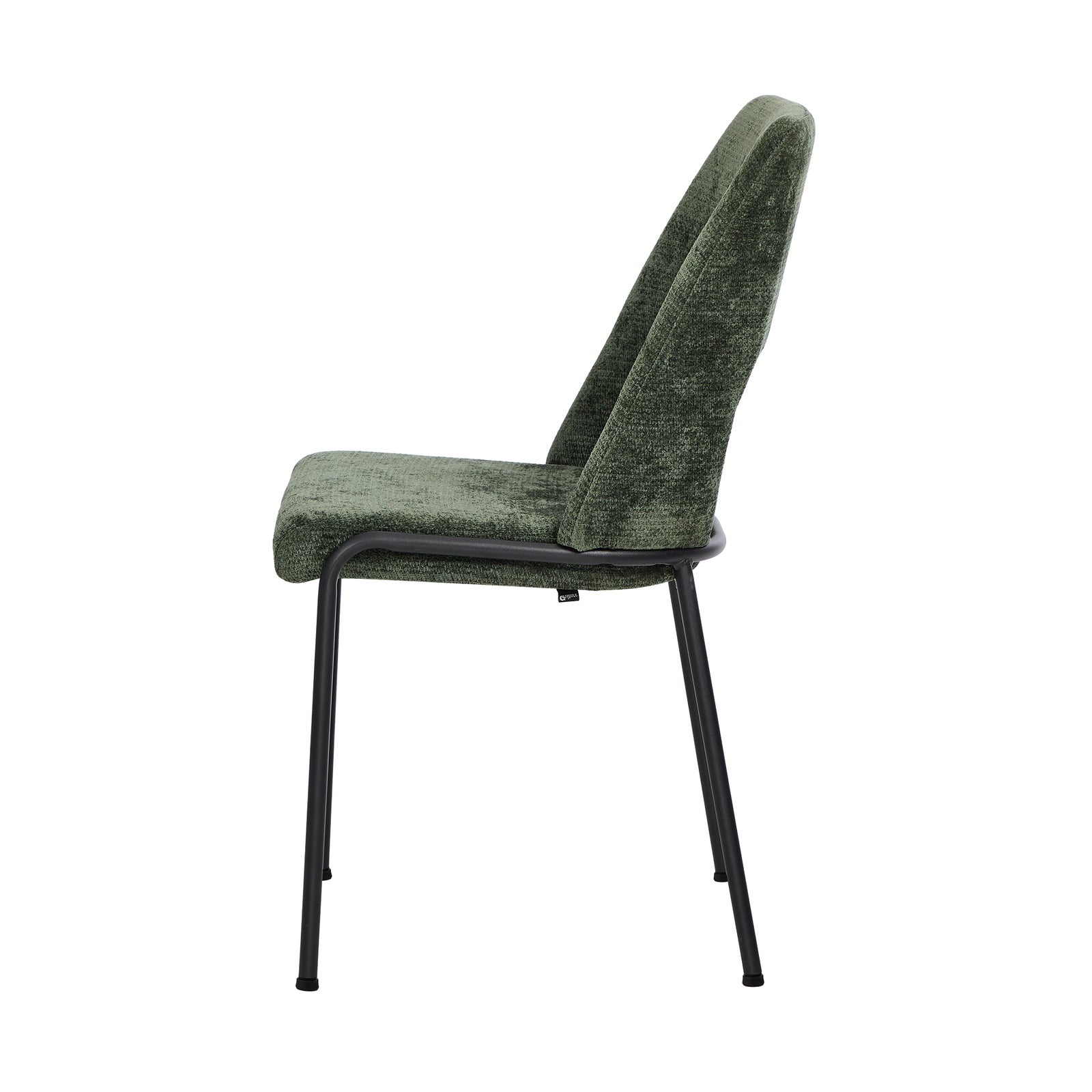 Oikiture 4x Dining Chairs Chenille Fabric Kitchen Side Chair Green - Sunyee