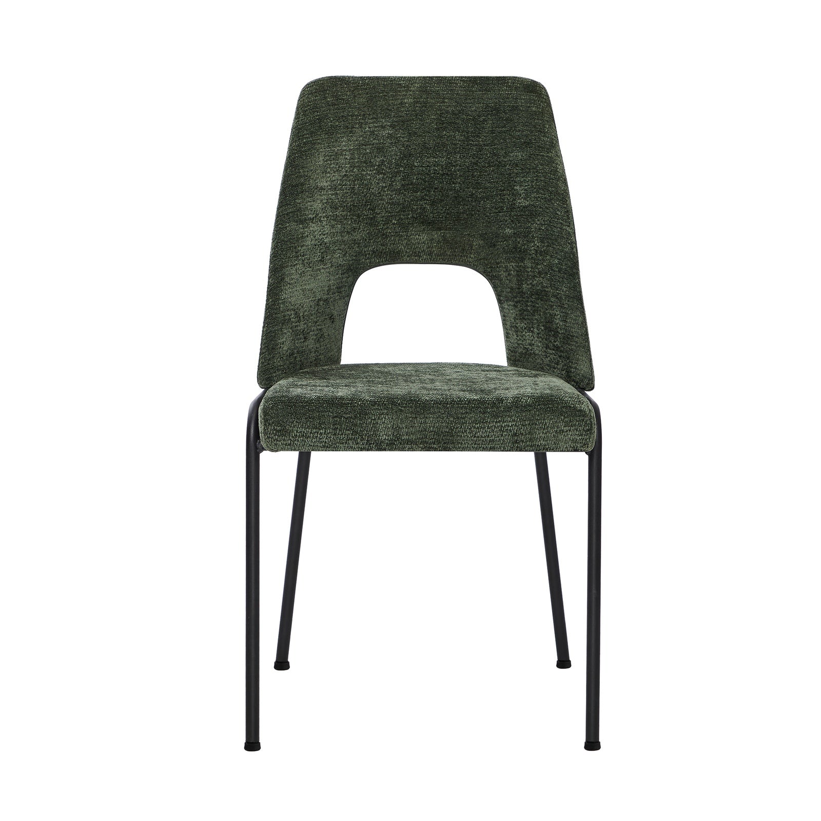 Oikiture 6x Dining Chairs Chenille Fabric Kitchen Side Chair Green - Sunyee