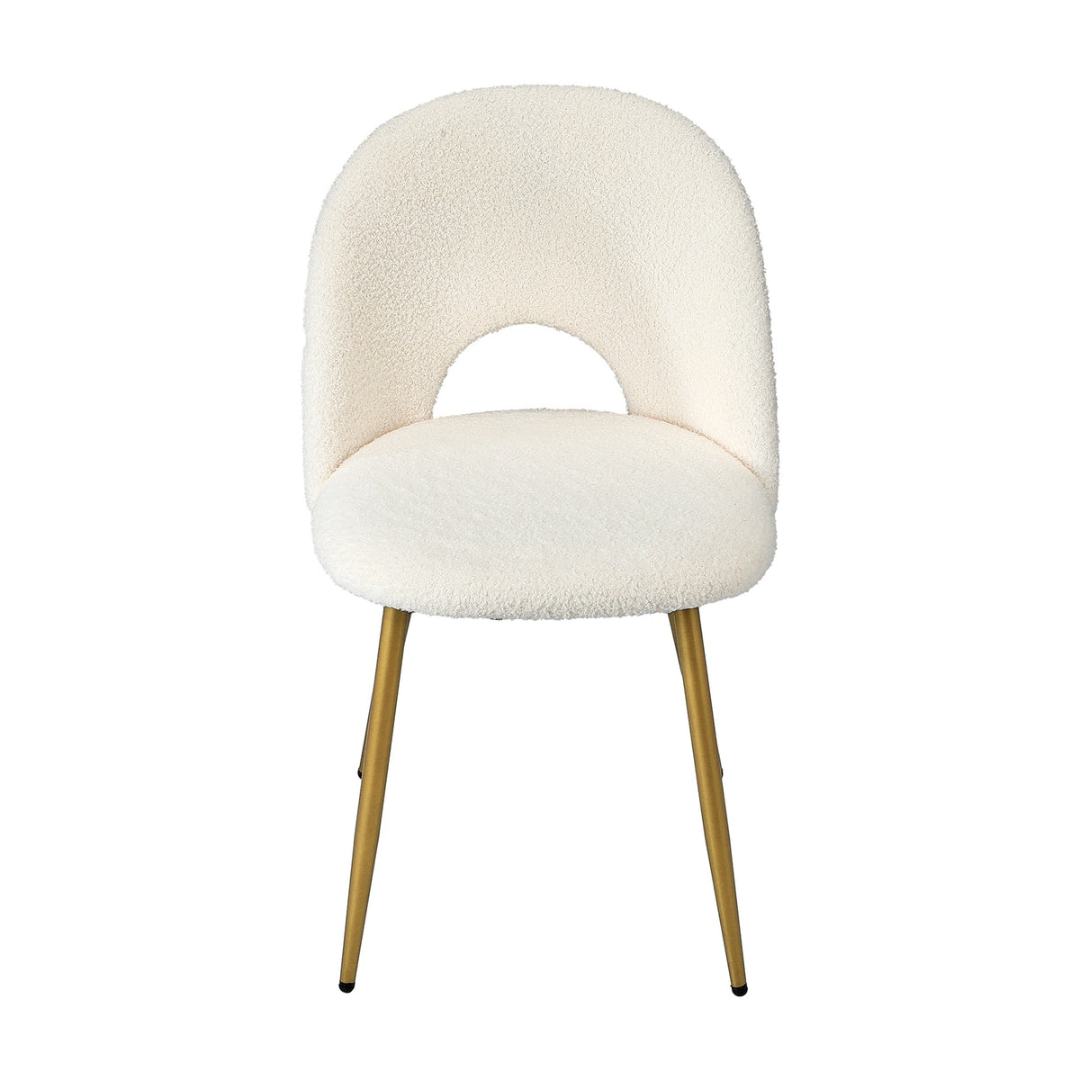 Oikiture Dining Chairs Accent Chair Armchair Sherpa Golden White - Sunyee