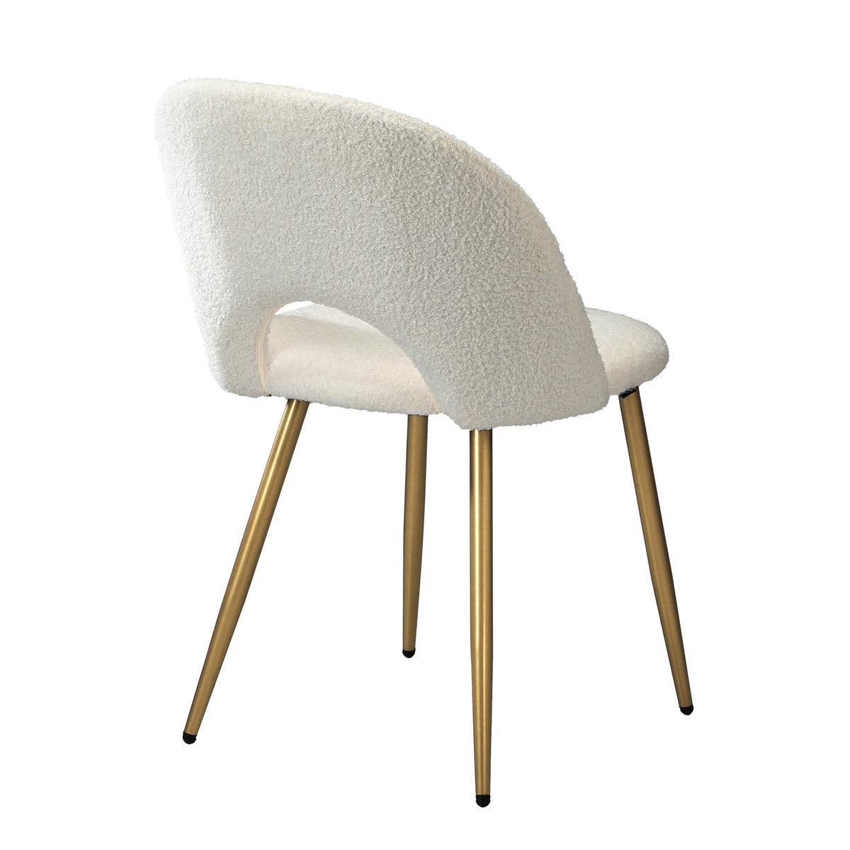 Oikiture Dining Chairs Accent Chair Armchair Sherpa Golden White - Sunyee