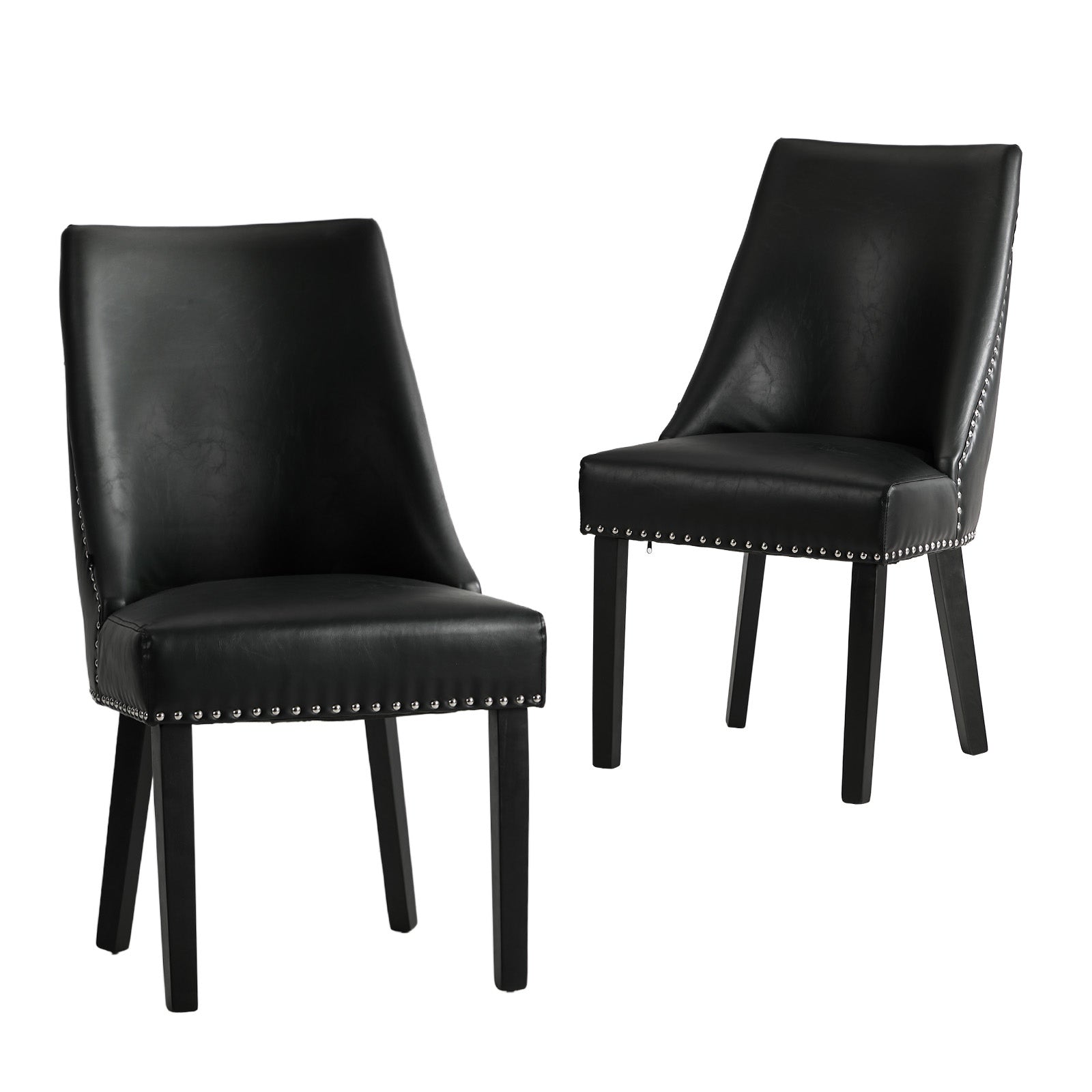 Oikiture 2PCs Velvet Dining Chair Kitchen Padded Seat Winglet Design - Sunyee