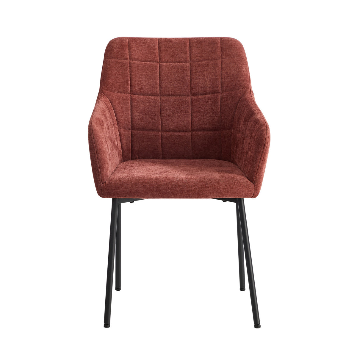 Oikiture 2x Dining Chairs Kitchen Accent Armchairs Chenille Fabric Pink
