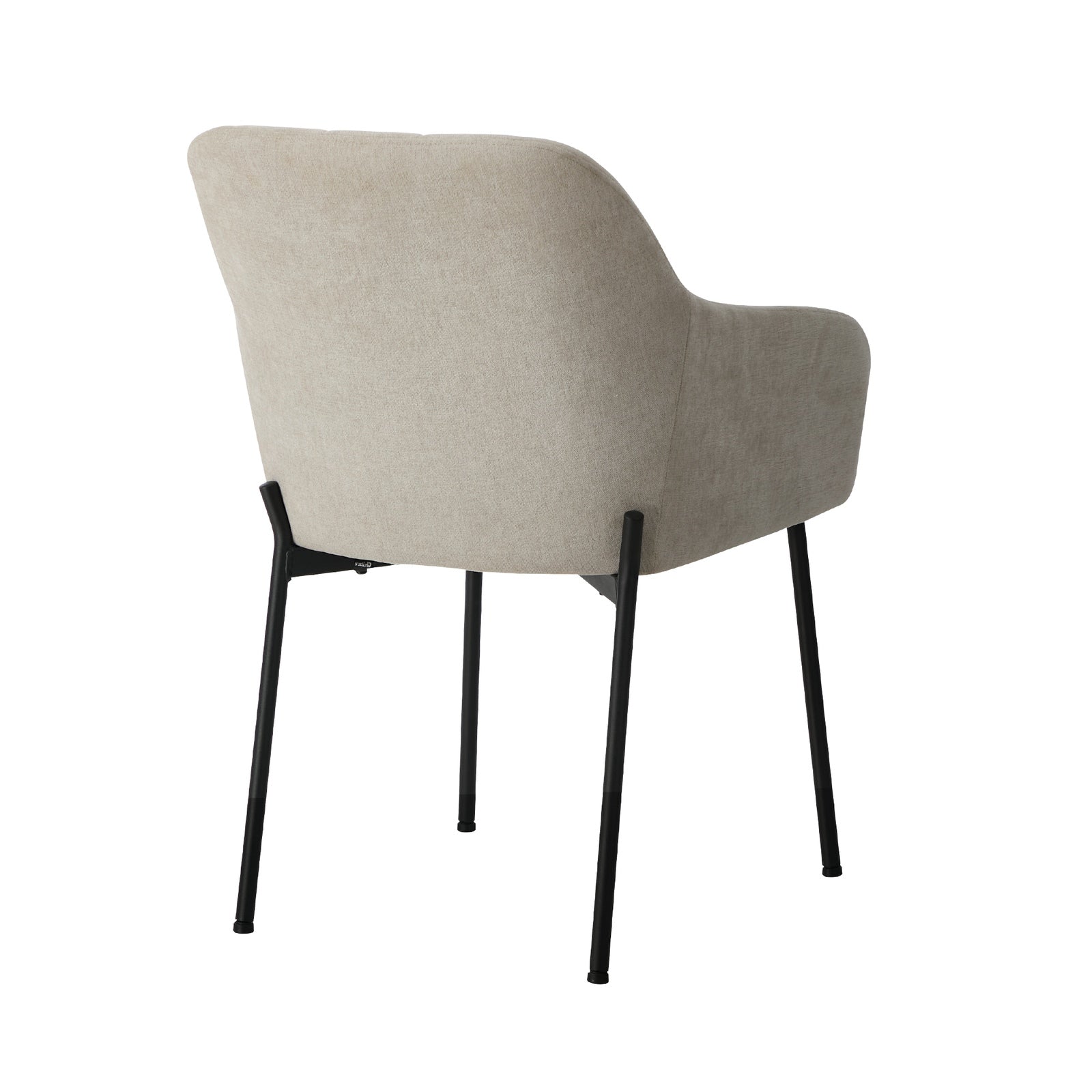 Oikiture 2x Dining Chairs Kitchen Accent Armchairs Linen Fabric Beige - Sunyee