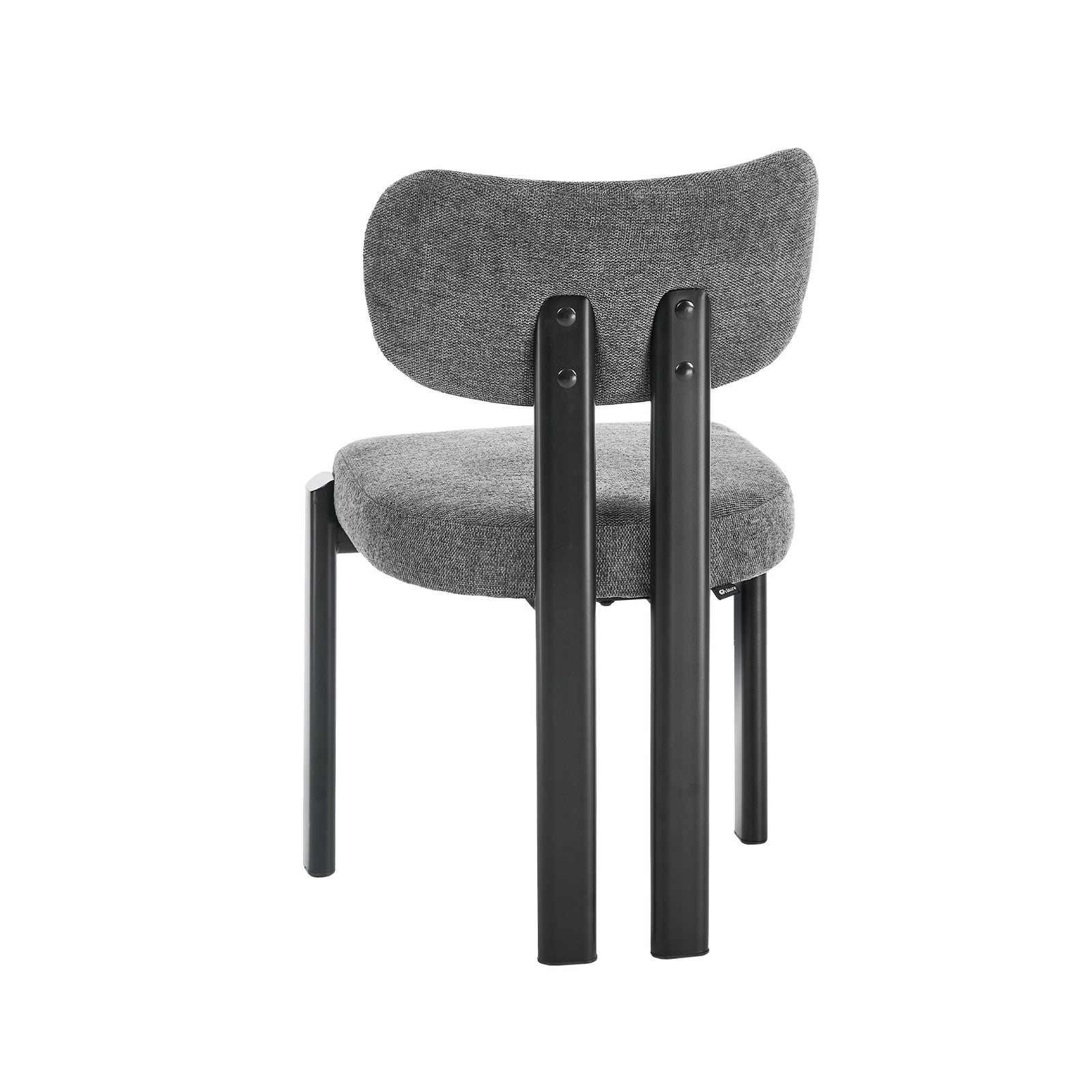 Oikiture Set of 2 Dining Chairs Linen Fabric Kitchen Chair Padded Seat Grey - Sunyee