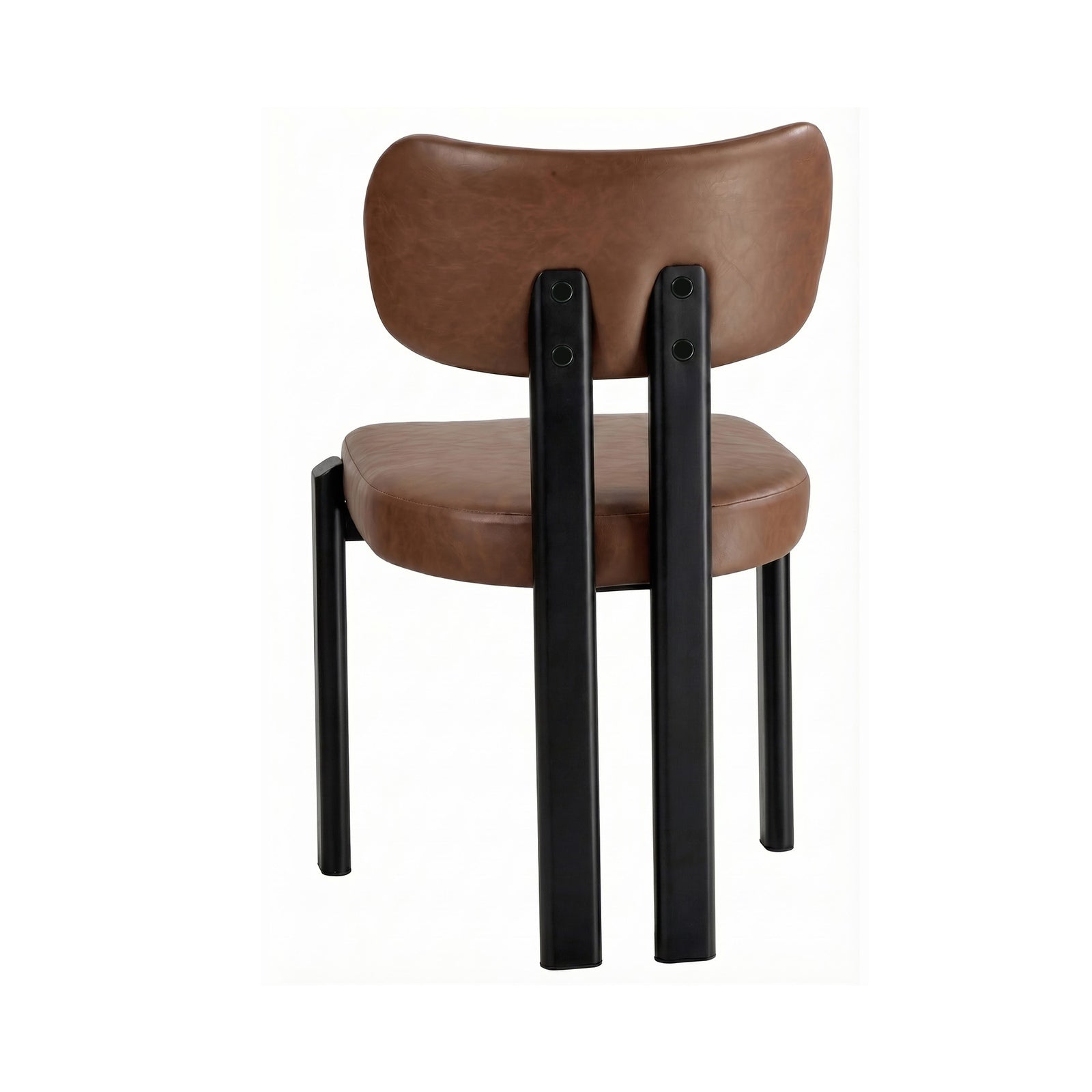 Oikiture Set of 6 Dining Chairs Faux Leather Fabric Kitchen Chair Padded Seat
