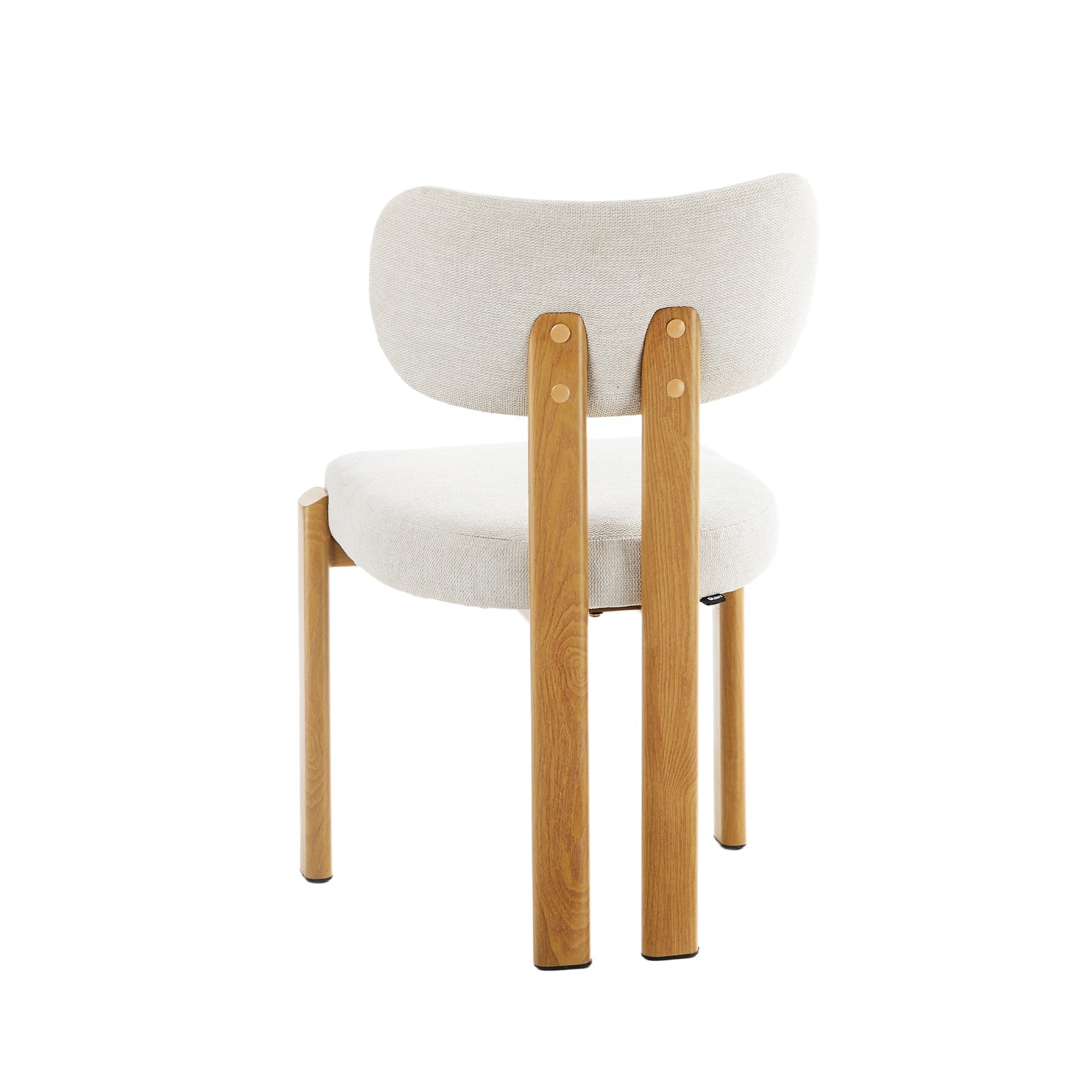 Oikiture Set of 2 Dining Chairs Linen Fabric Kitchen Seat Padded Accent Chair - Sunyee