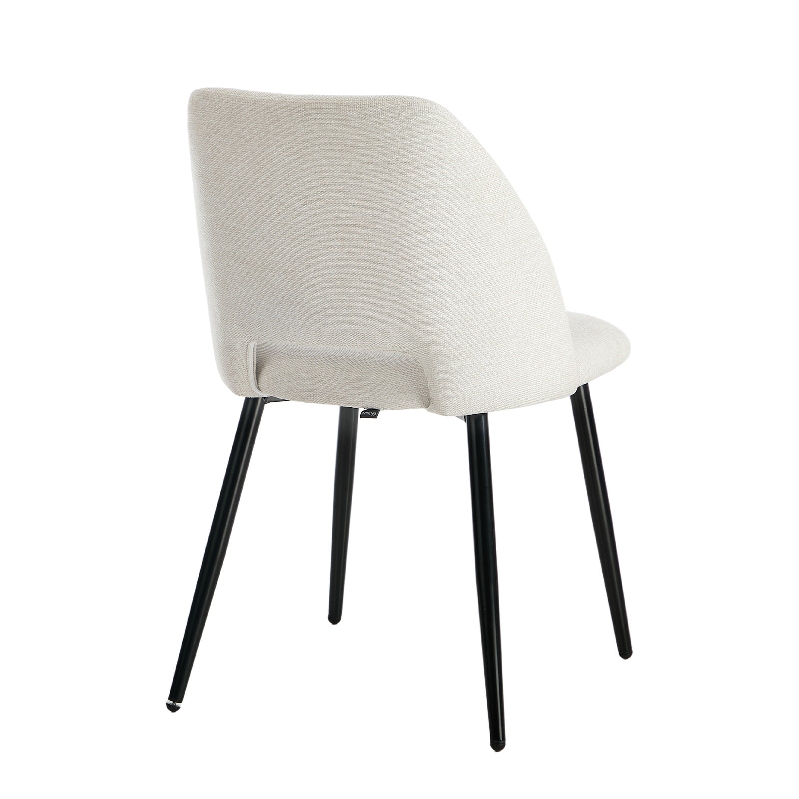 Oikiture 2x Dining Chair Accent Chairs Linen Fabric Biege