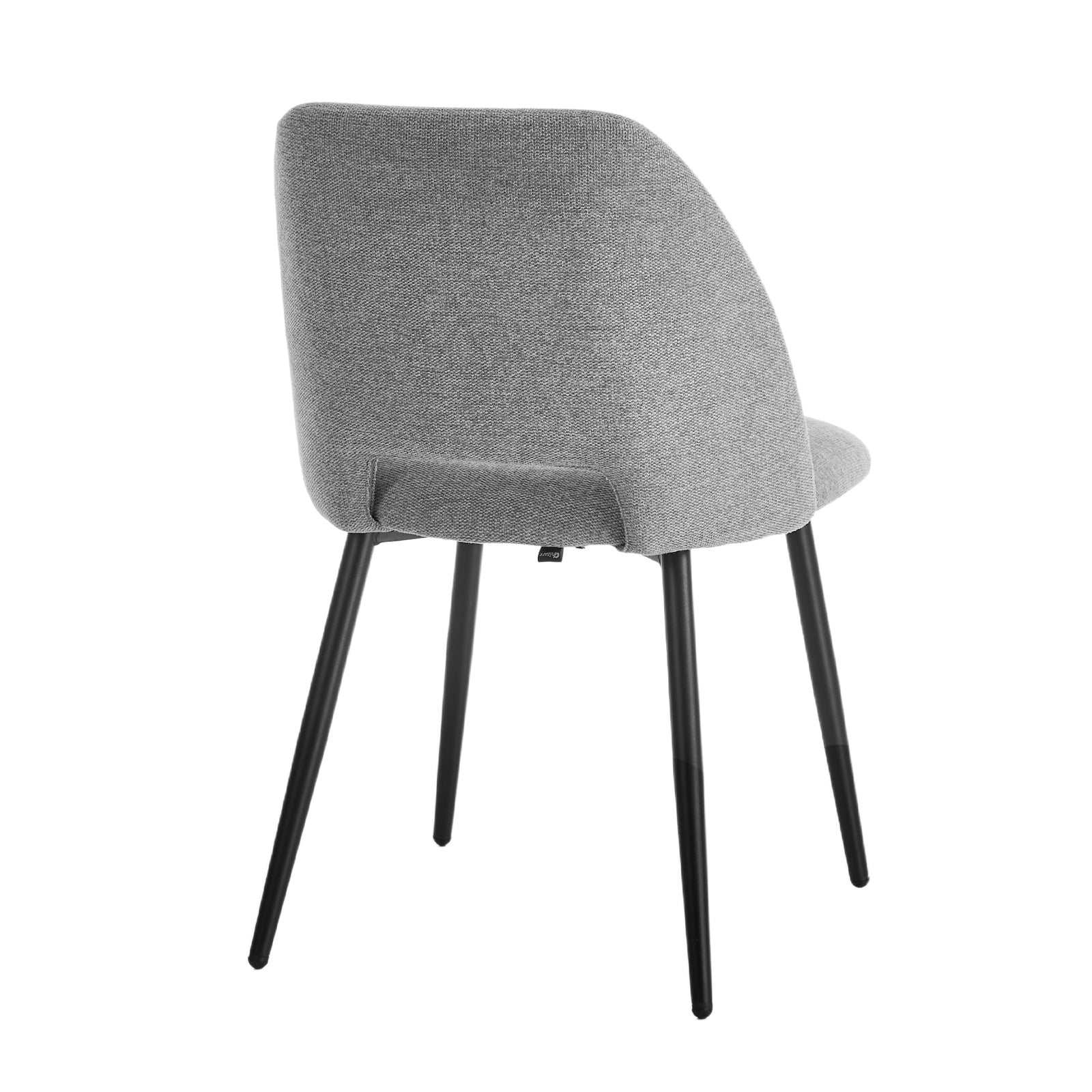 Oikiture 2x Dining Chair Accent Chairs Linen Fabric Grey