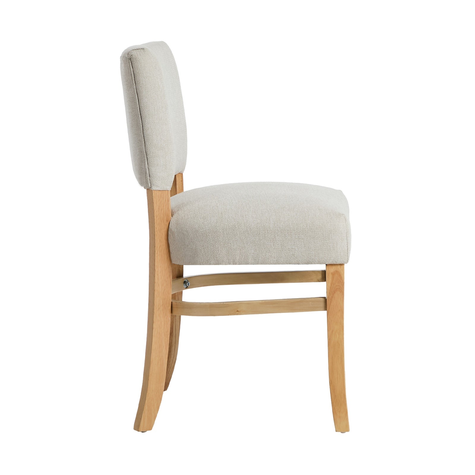 Oikiture 4x Dining Chairs Wooden Kitchen Seat Rubberwood Frame Accent Chair Beig - Sunyee