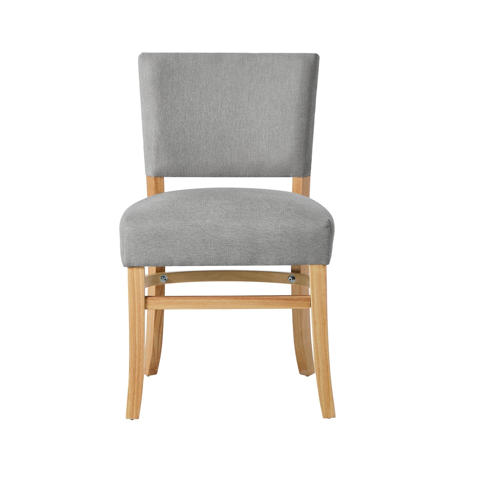 Oikiture 6x Dining Chairs Wooden Kitchen Seat Rubberwood Frame Accent Chair Grey