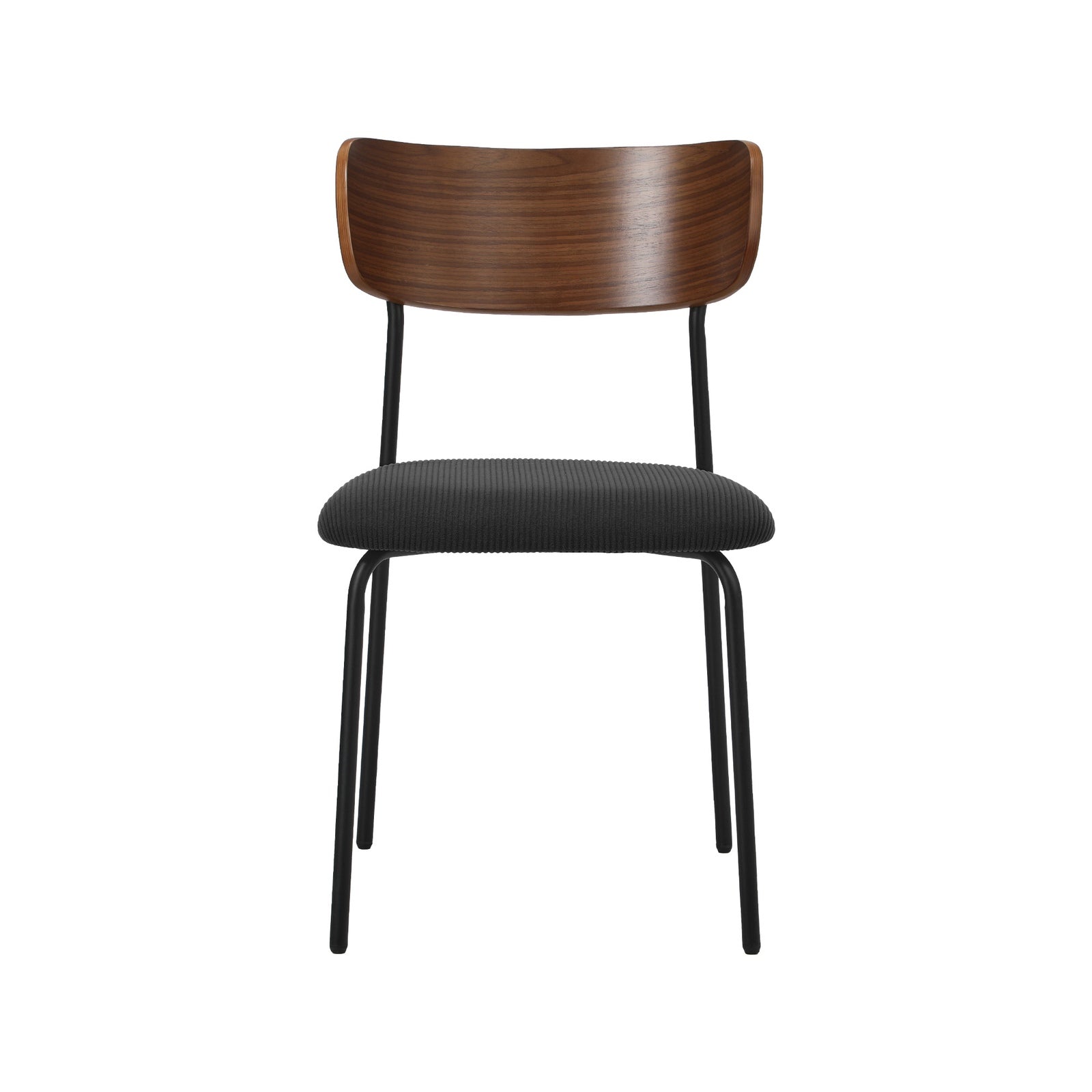 Oikiture 2PCS Dining Chairs Kitchen Chair Padded Lounge Seat Corduroy Black - Sunyee