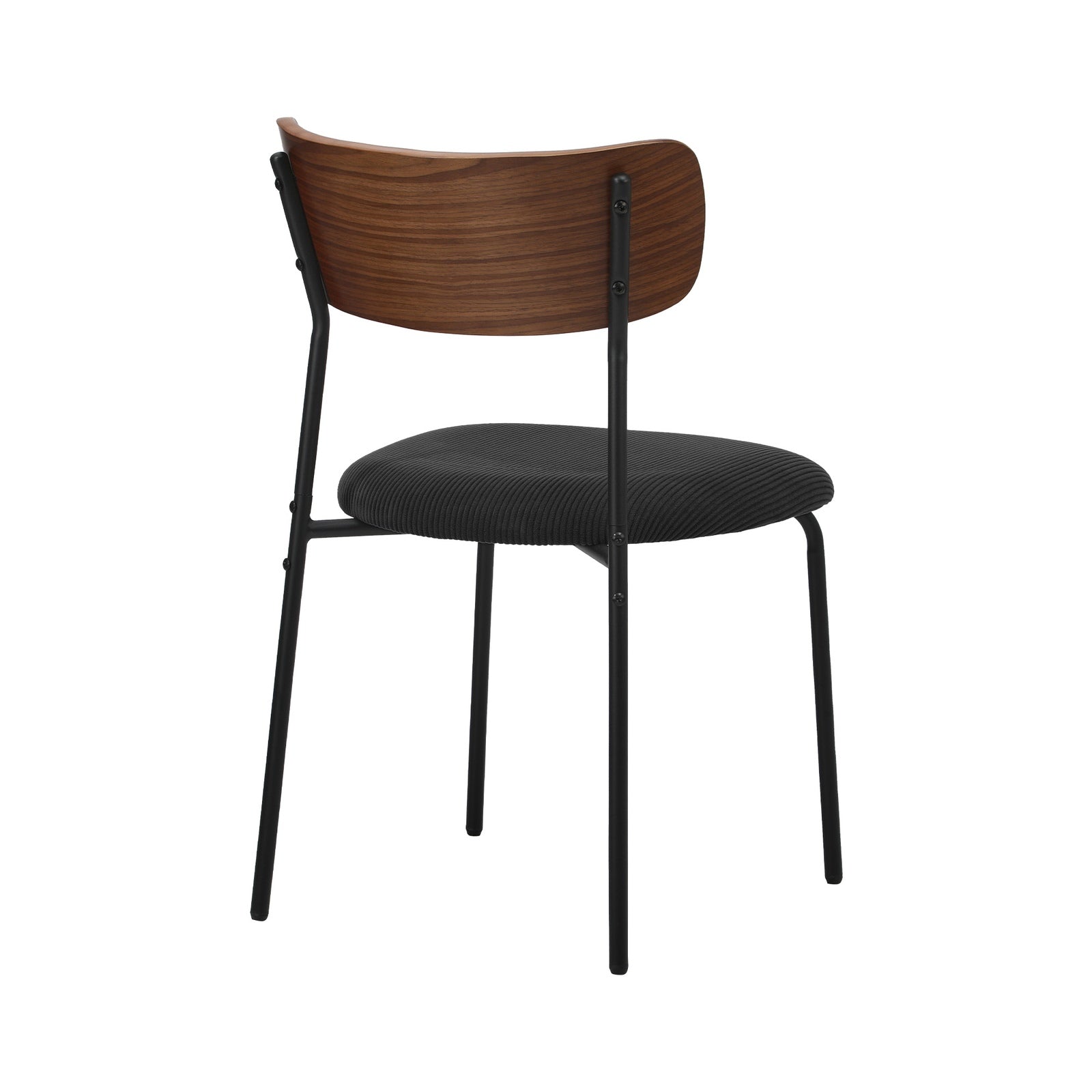 Oikiture 2PCS Dining Chairs Kitchen Chair Padded Lounge Seat Corduroy Black - Sunyee