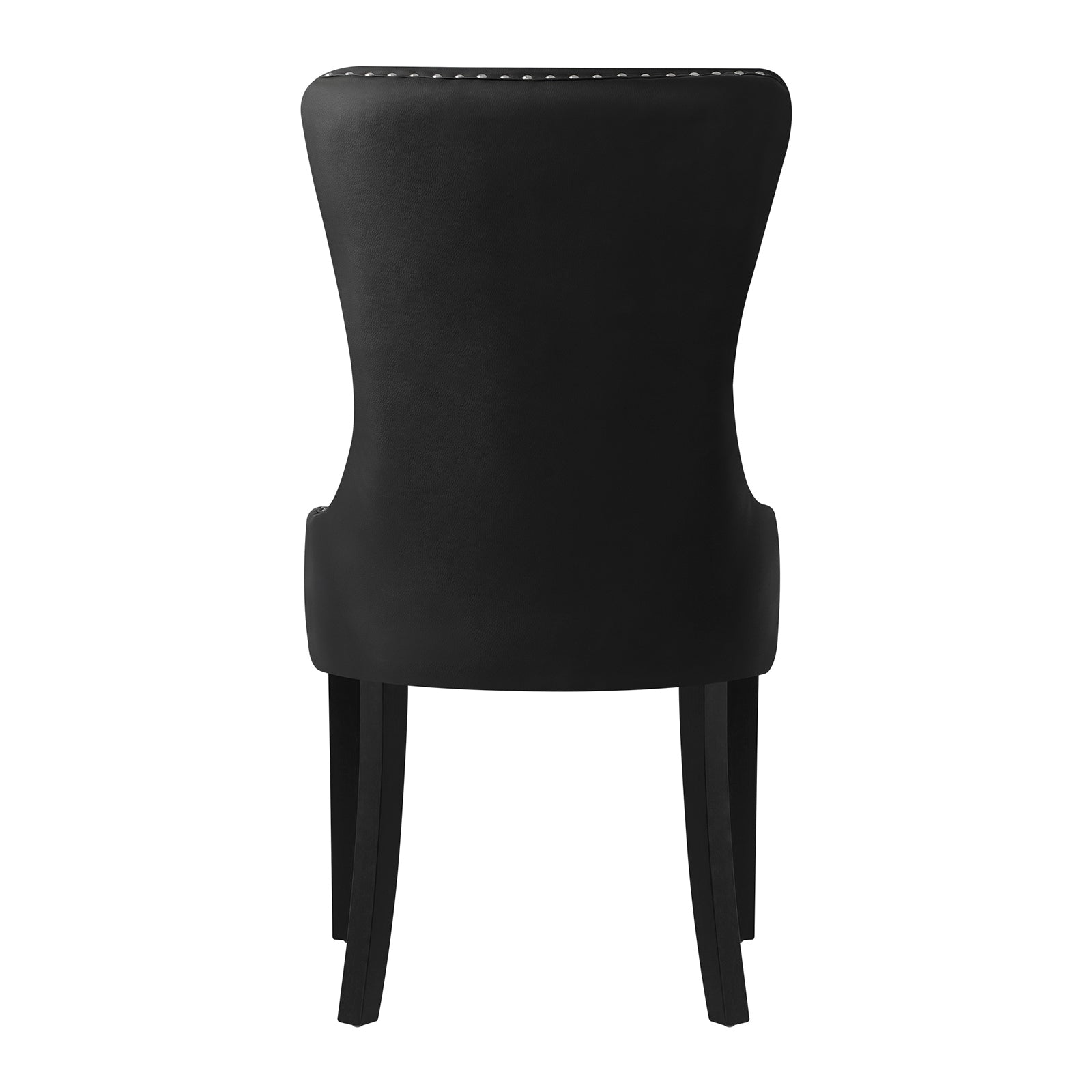 Oikiture 2x Dining Chairs Upholstered French Provincial Tufted PU Leather Black - Sunyee