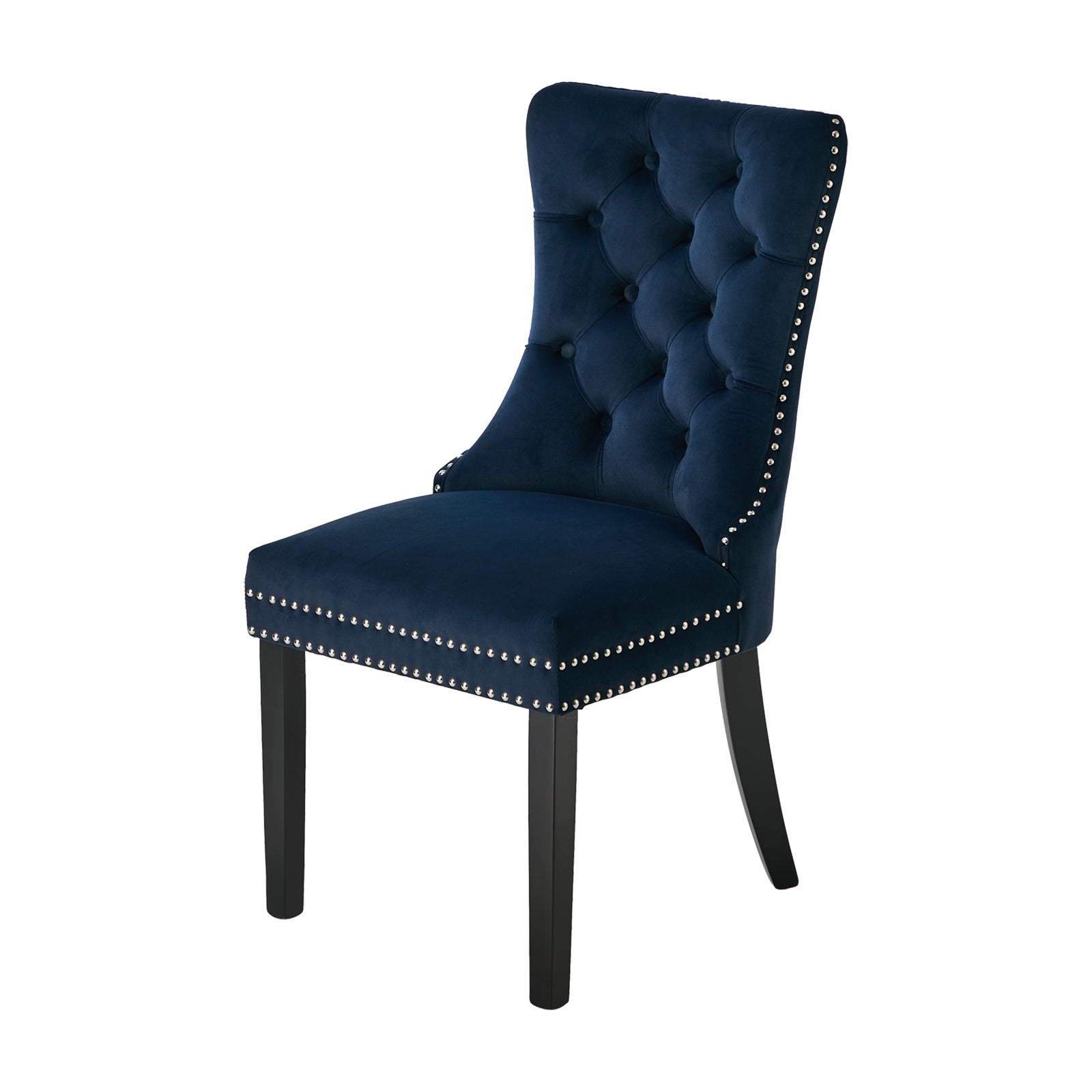 Oikiture 4x Velvet Dining Chairs Upholstered French Provincial Tufted Blue - Sunyee