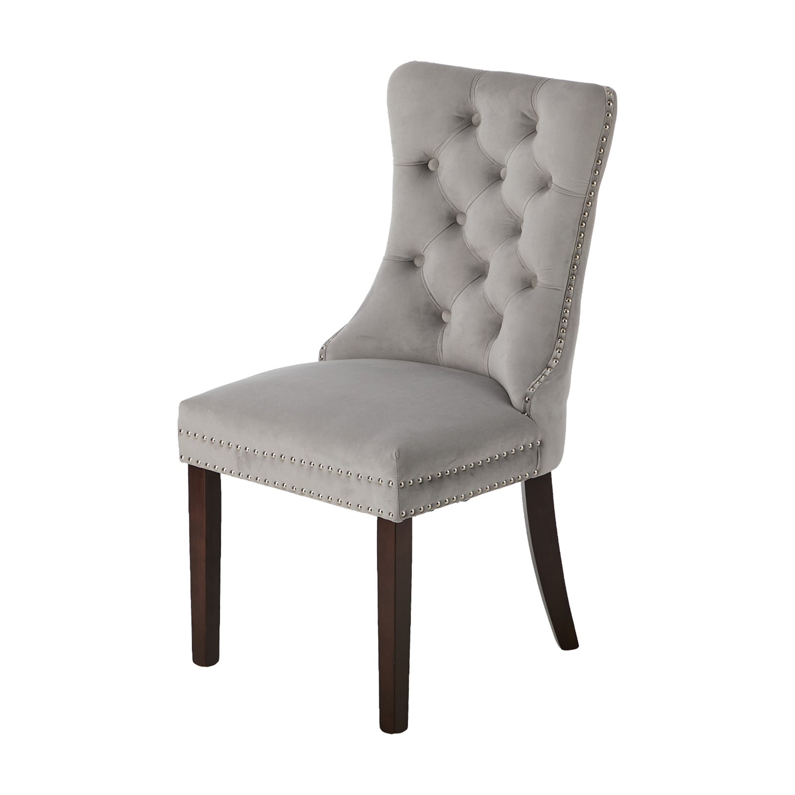 Oikiture 6x Velvet Dining Chairs Upholstered French Provincial Tufted Light Grey - Sunyee