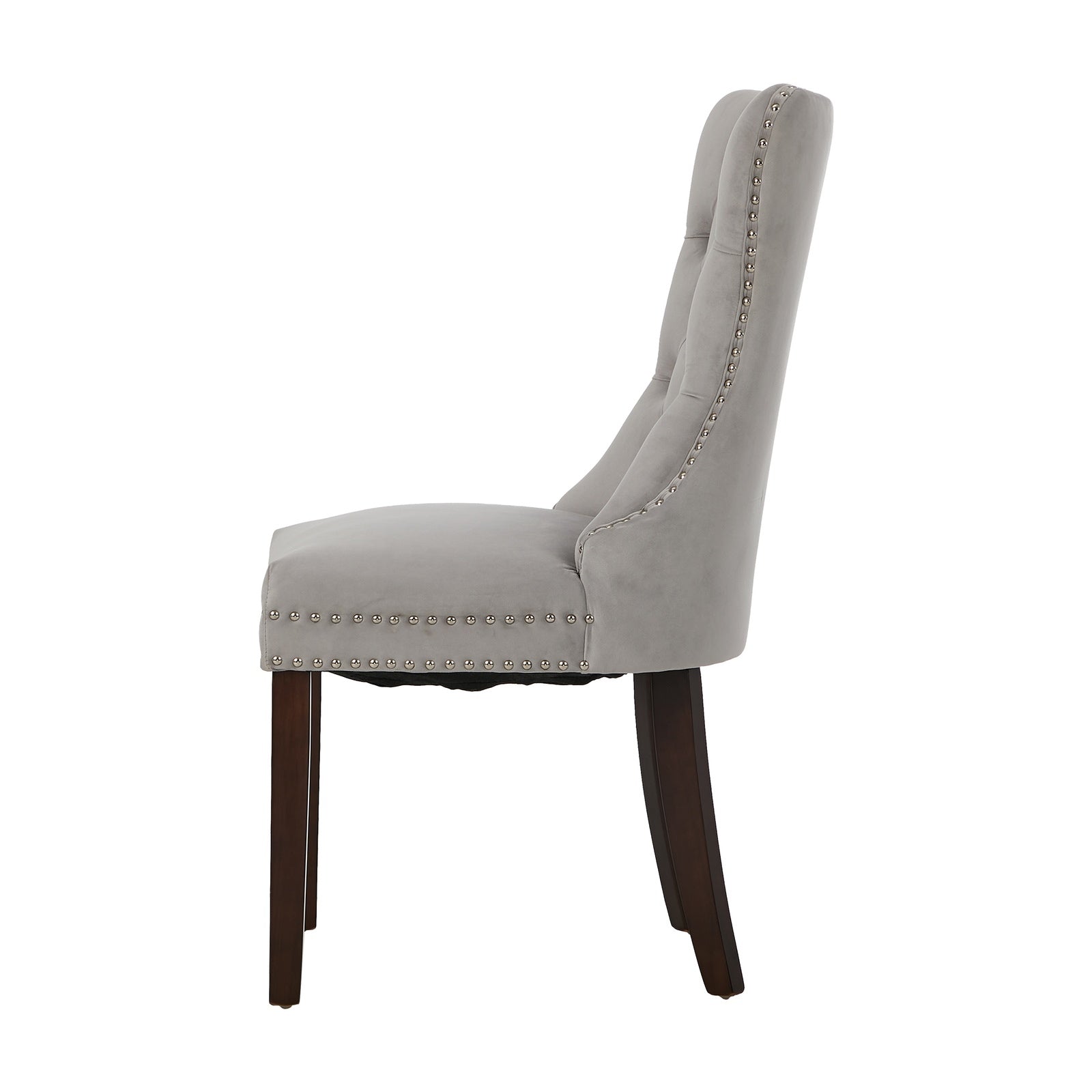 Oikiture 8x Velvet Dining Chairs Upholstered French Provincial Tufted Light Grey - Sunyee