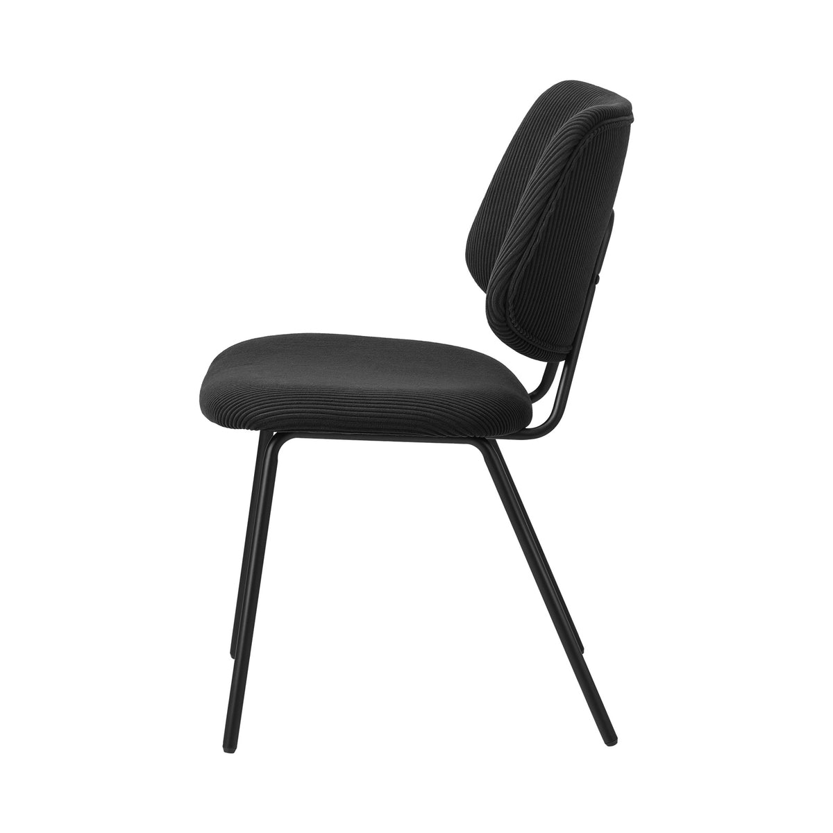 Oikiture Dining Chair Vintage Retro Polyester Kitchen Padded Lounge Dark Grey - Sunyee