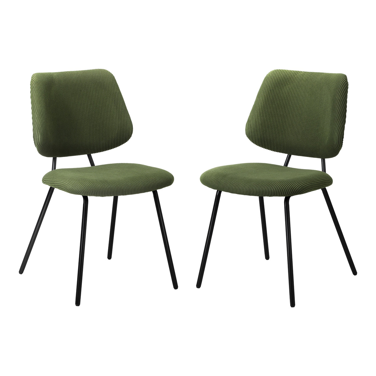 Oikiture Dining Chair Vintage Retro Polyester Kitchen Padded Lounge Green - Sunyee