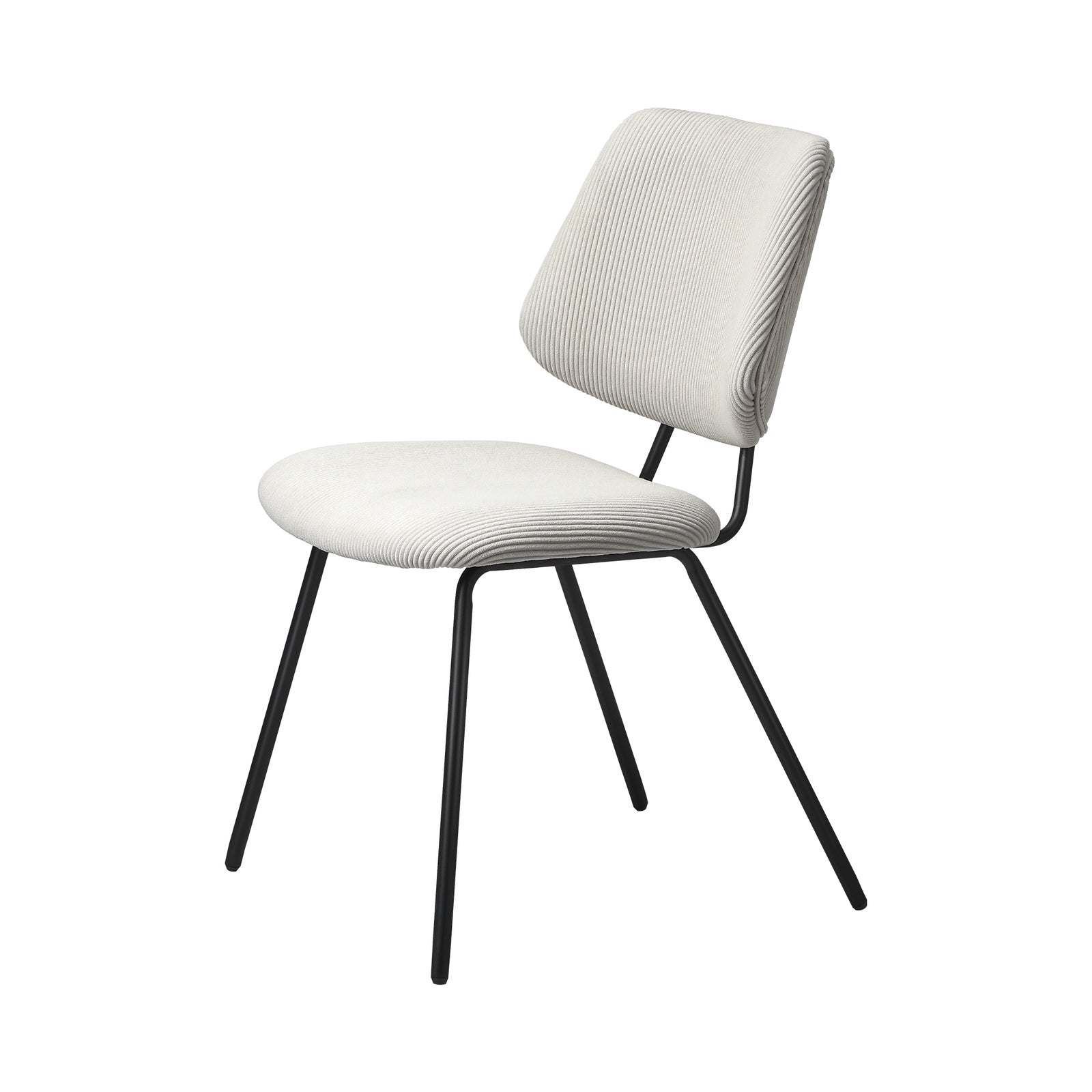 Oikiture 2x Dining Chair Vintage Retro Polyester Kitchen Padded Lounge White - Sunyee