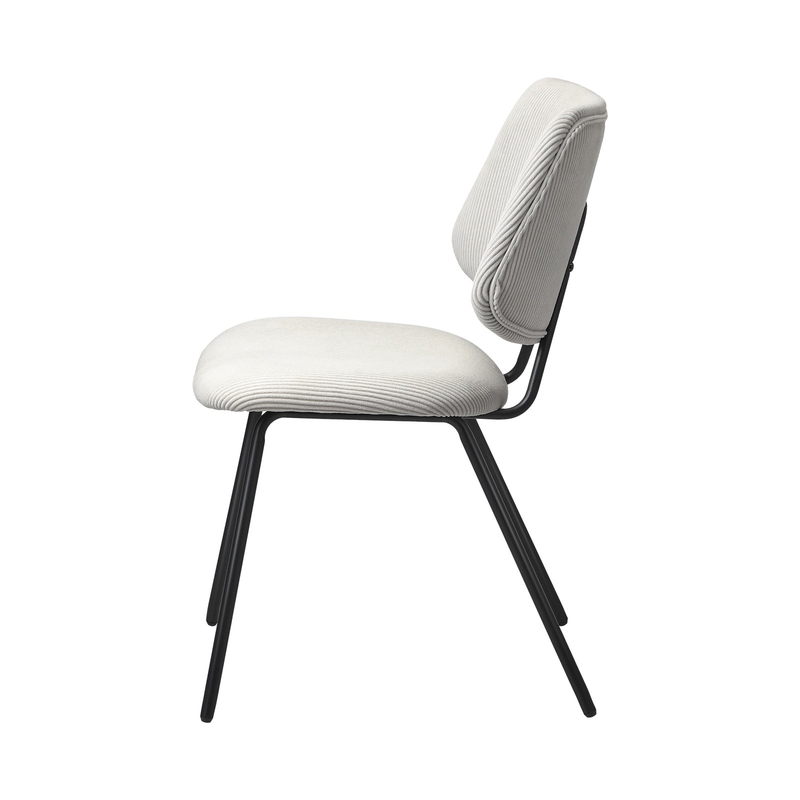 Oikiture 2x Dining Chair Vintage Retro Polyester Kitchen Padded Lounge White - Sunyee