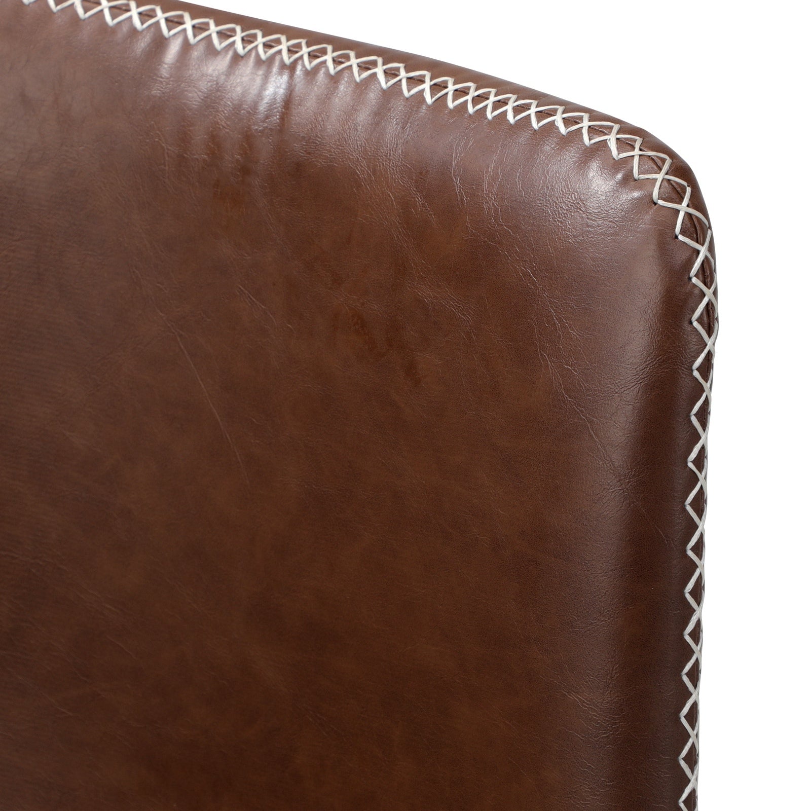 Oikiture 6x Dining Chairs Kitchen Table Chair Lounge Retro Padded Seat PU Brown - Sunyee