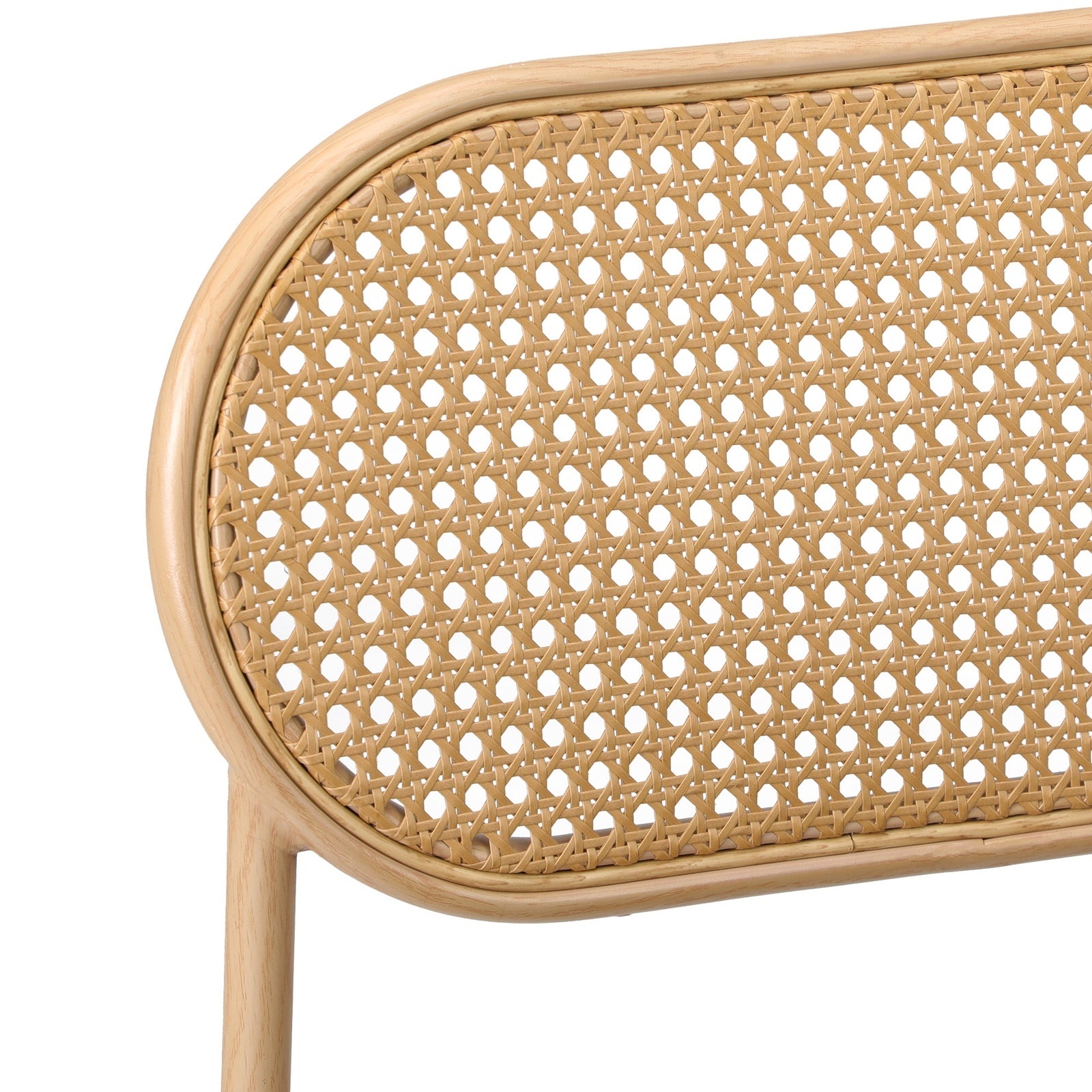 Oikiture 4PCS Dining Chair Accent Chairs Rattan Furniture PU Leather Brown - Sunyee