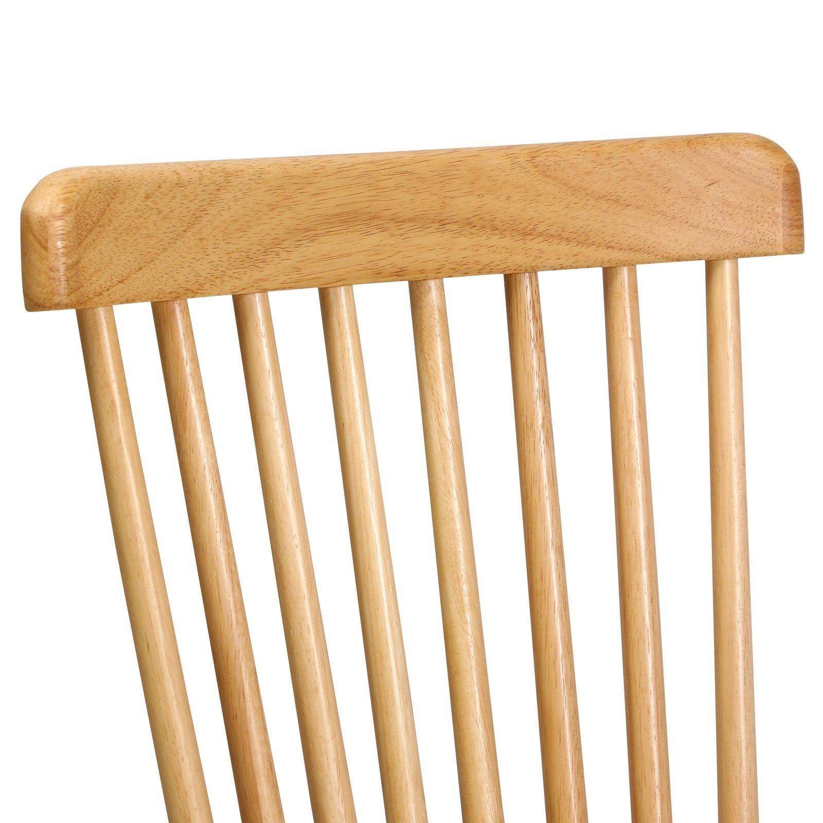 Oikiture 8x Dining Chairs Minimalist Vertical Back Chair Wooden Home Rubber Wood - Sunyee
