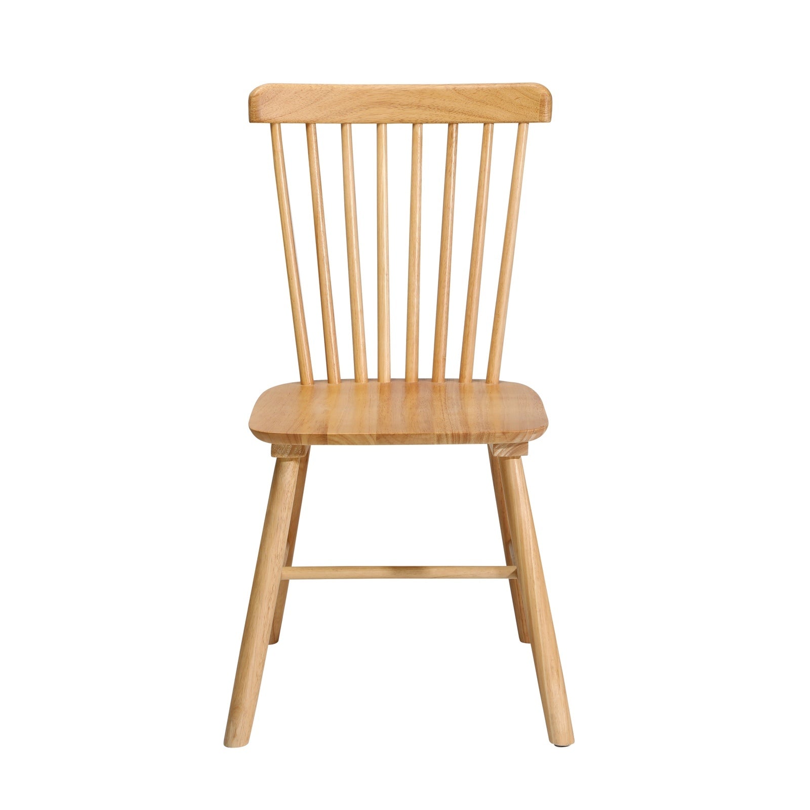 Oikiture 8x Dining Chairs Minimalist Vertical Back Chair Wooden Home Rubber Wood - Sunyee