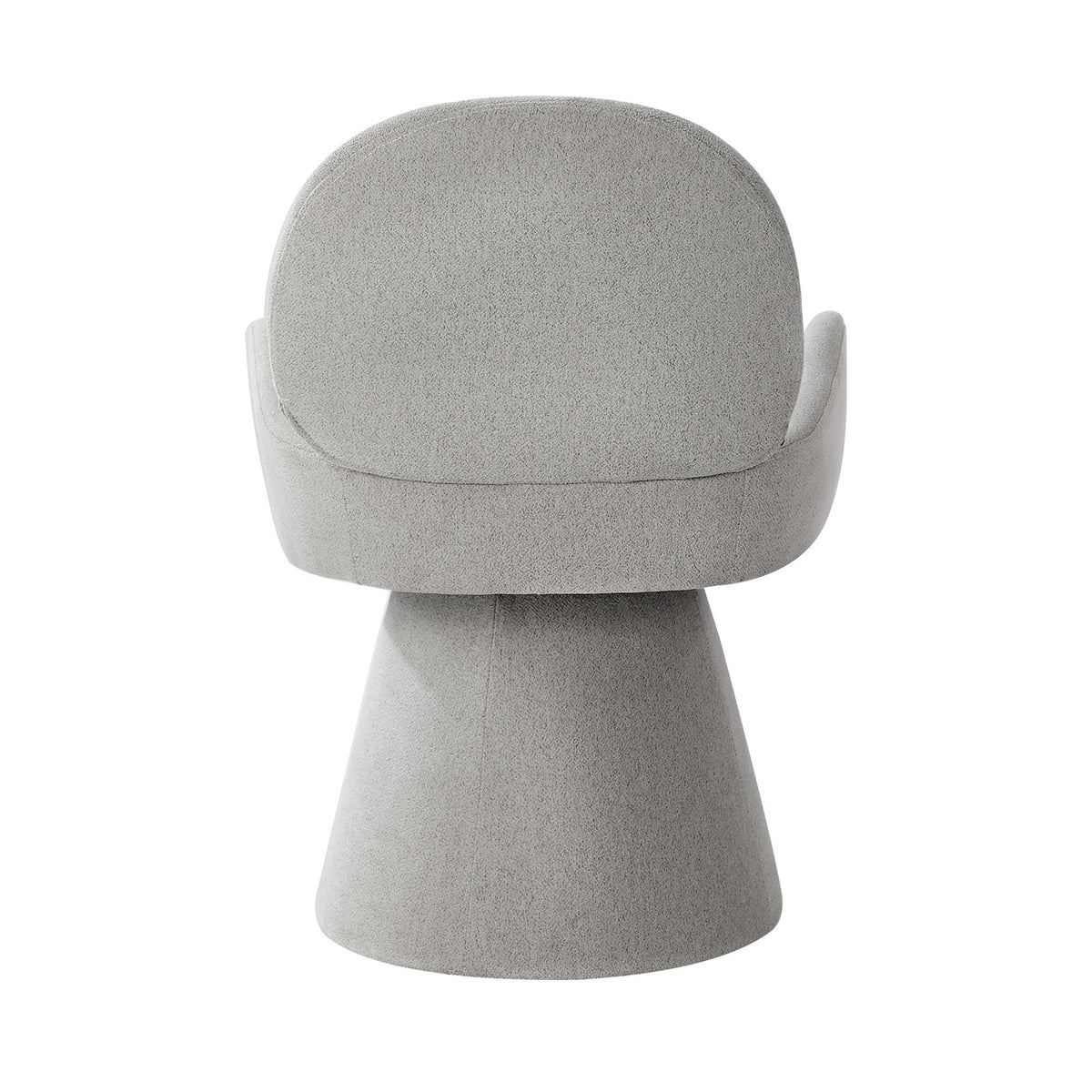Oikiture Dining Chair Swivel Armchair Lounge Accent Chairs Polyester Linen Grey