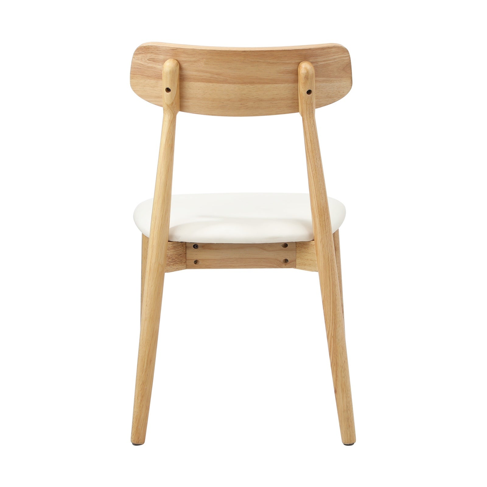 Oikiture 6x Dining Chairs Kitchen Chair PU Leather Solid Wood Cafe Lounge Beige - Sunyee