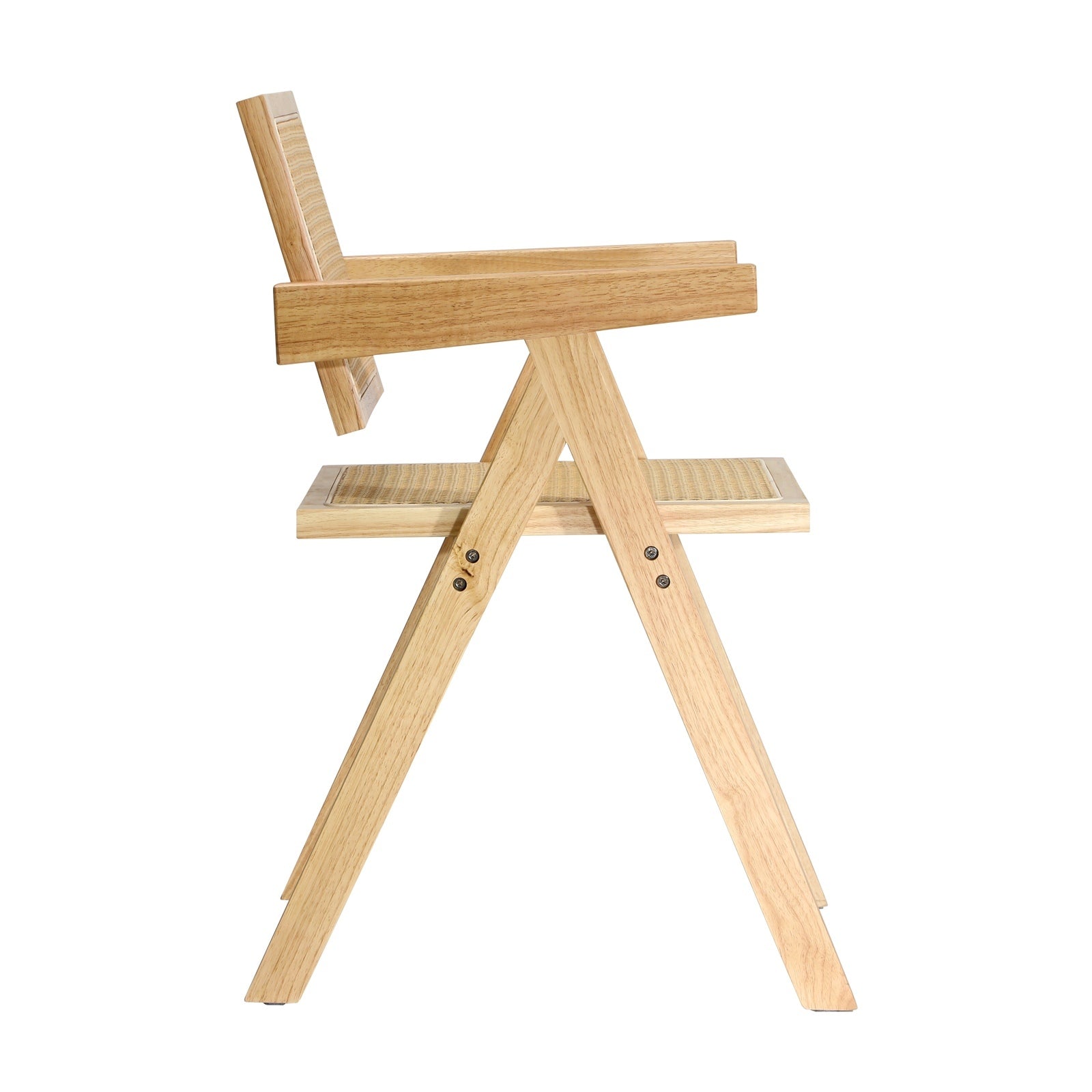 Oikiture 4x Dining Chairs Rattan Chair Wooden Accent Chair Natural - Sunyee