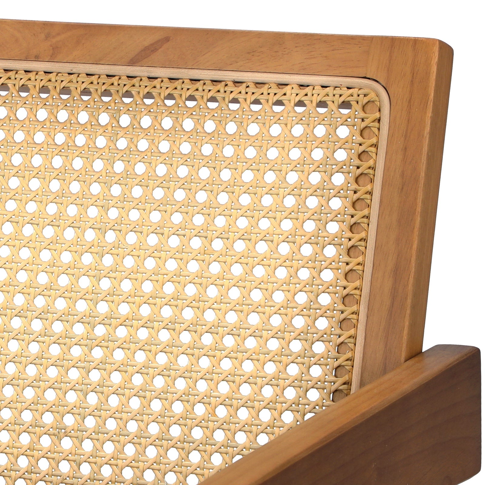 Oikiture Dining Chairs Rattan Chair Wooden Accent Chair Walnut - Sunyee