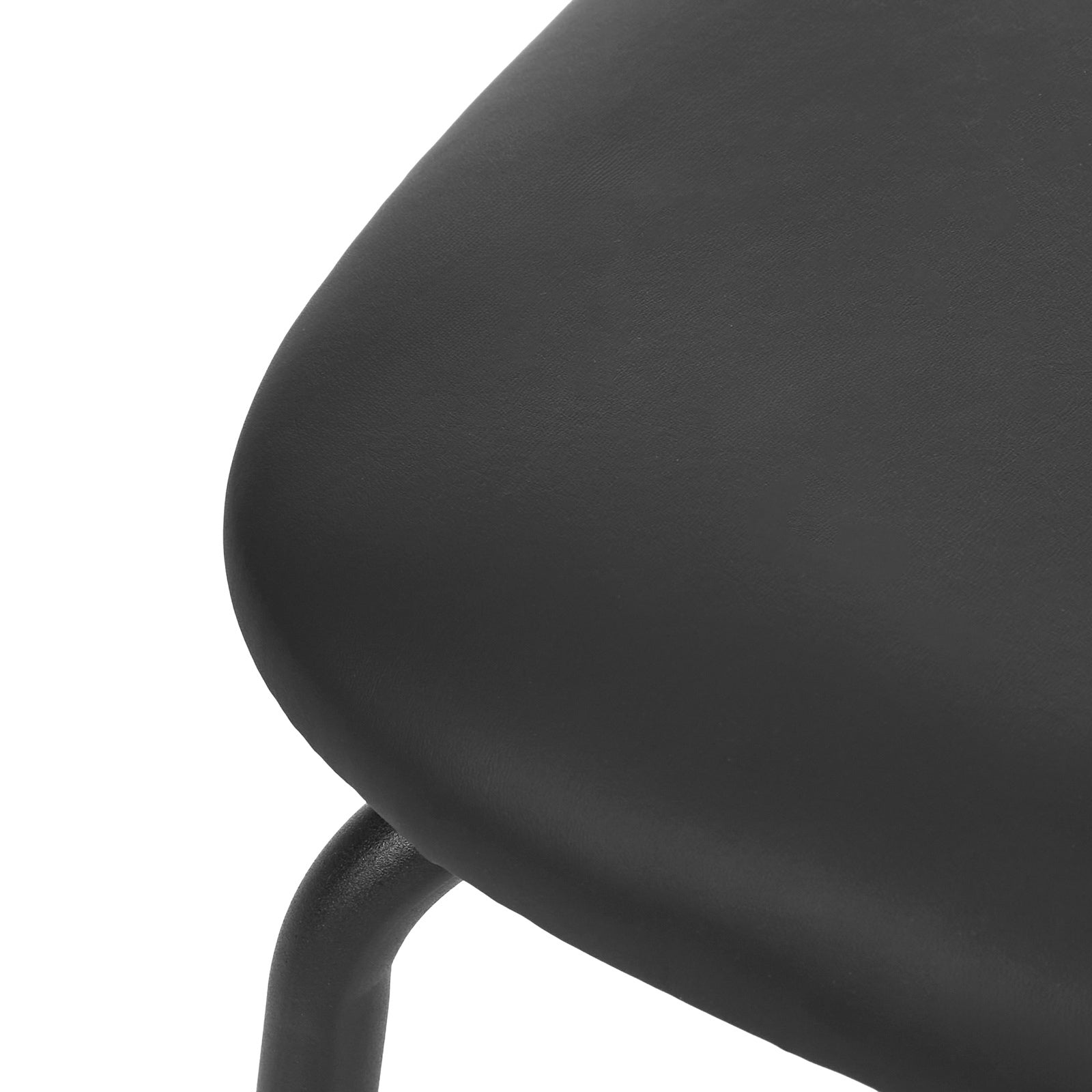 Oikiture Set of 4 Dining Chairs PU Leather Padded Seat Black - Sunyee