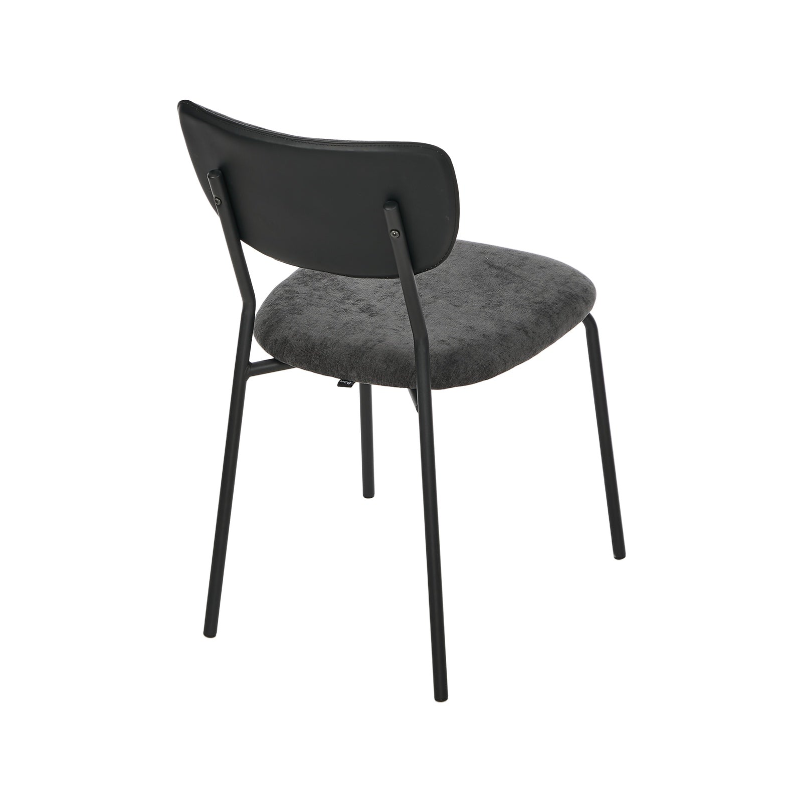 Oikiture Set of 4 Dining Chairs Linen Fabric Padded Seat Grey - Sunyee