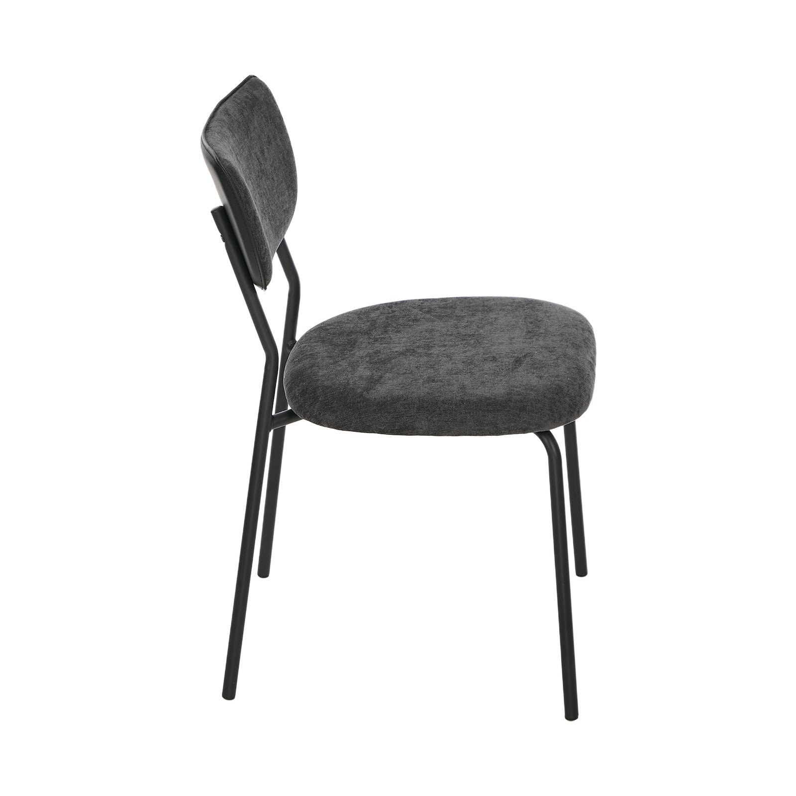 Oikiture Set of 4 Dining Chairs Faux Leather/Linen Padded Seat - Sunyee