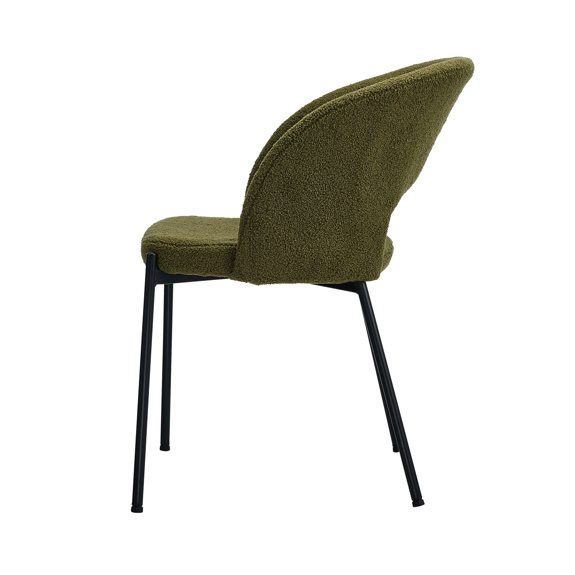 Oikiture 6x Armchair Dining Chair Accent Chairs Tub Armchairs Sherpa Green&Black - Sunyee