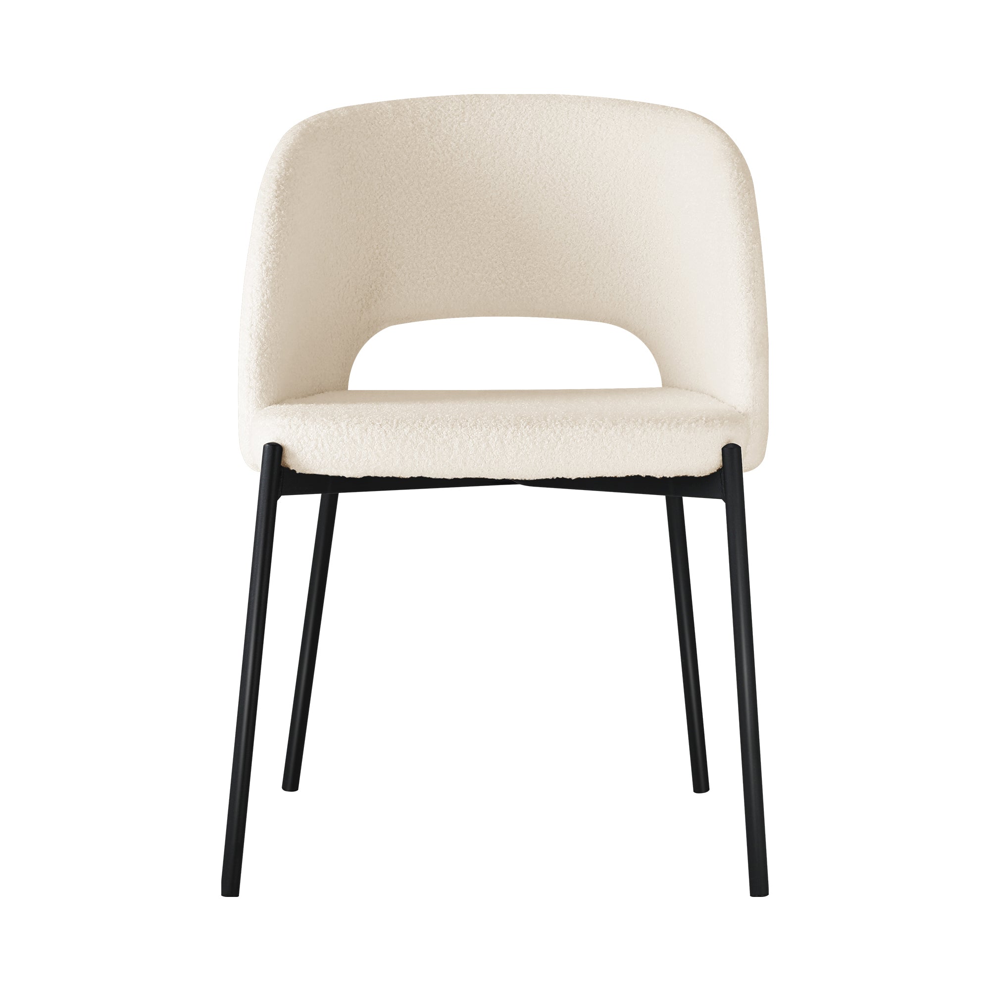 Oikiture 2x Armchair Dining Chair Accent Chairs Tub Armchairs Sherpa White&Black - Sunyee