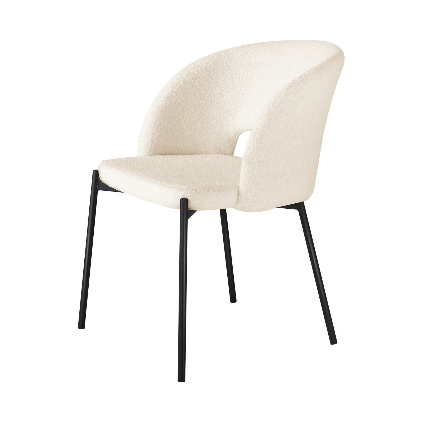 Oikiture Armchair Dining Chair Accent Chairs Tub Armchairs Sherpa White&Black - Sunyee